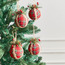 Tartan 4-Piece Hanging Bauble Set - 8 cm-household-christmas-treesandornaments-treeornaments-image-1