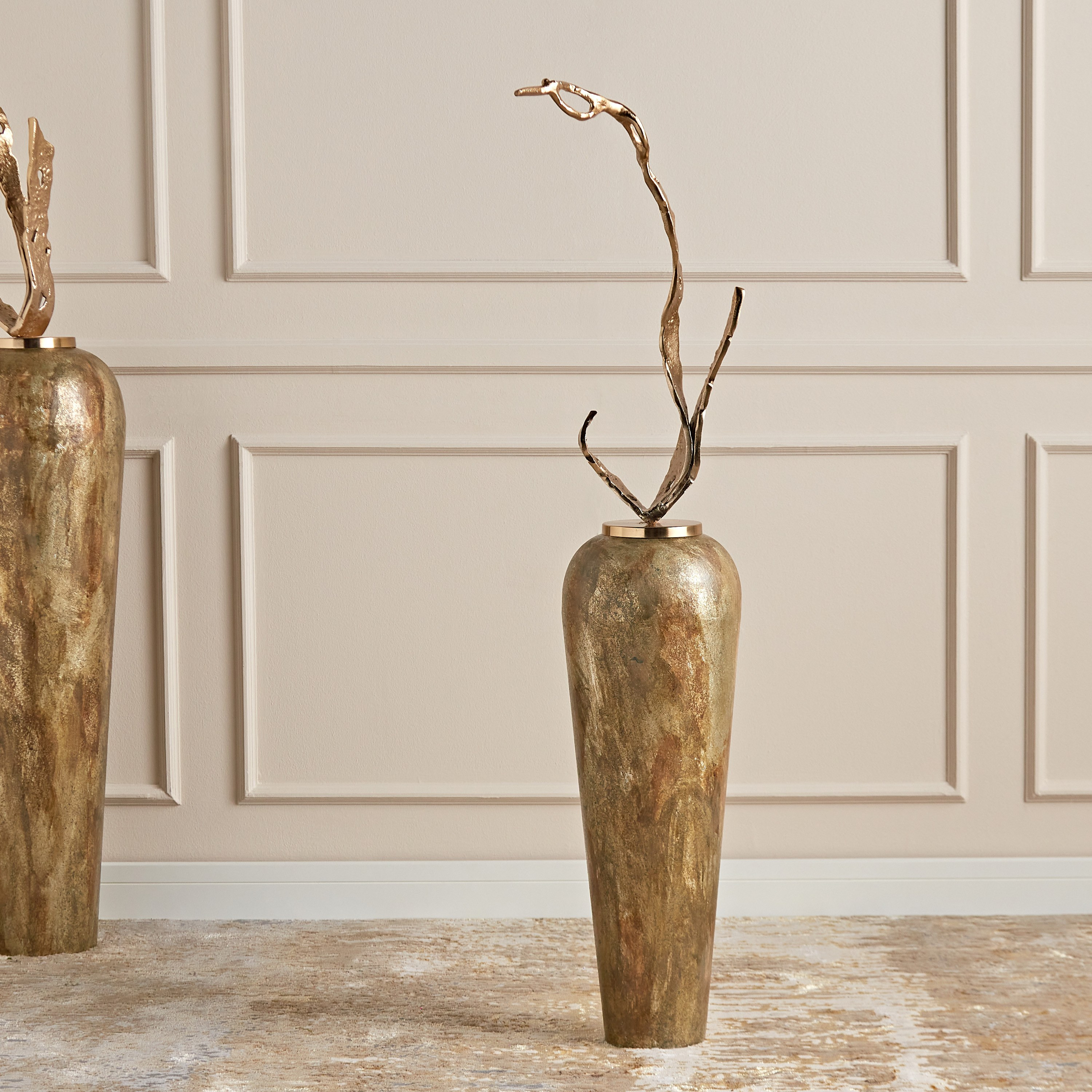 Vintage Metal Vase - 131 cm-household-decor-vasesandbowls-image-1