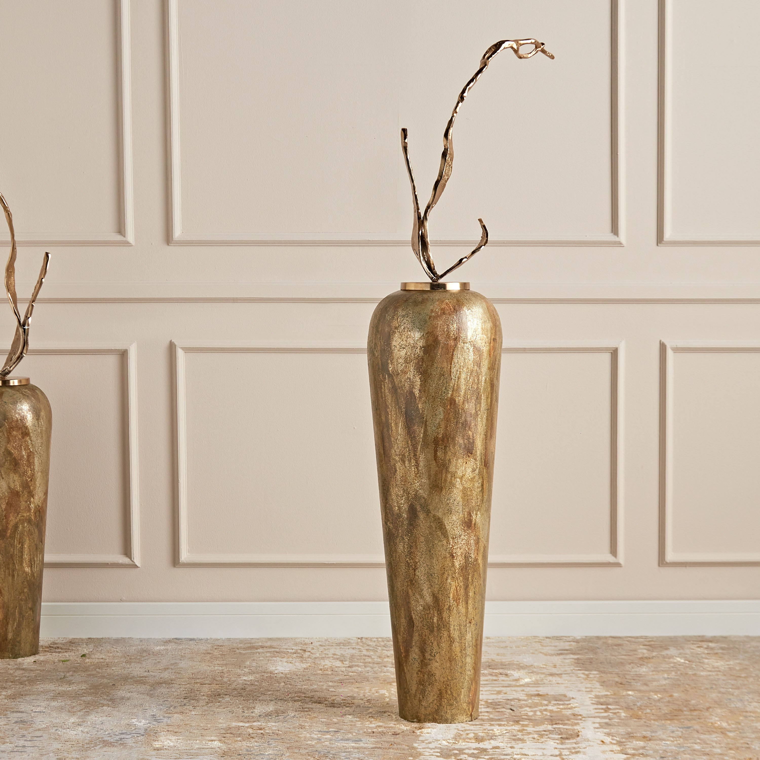 Vintage Metal Vase - 152 cm-household-decor-vasesandbowls-image-1