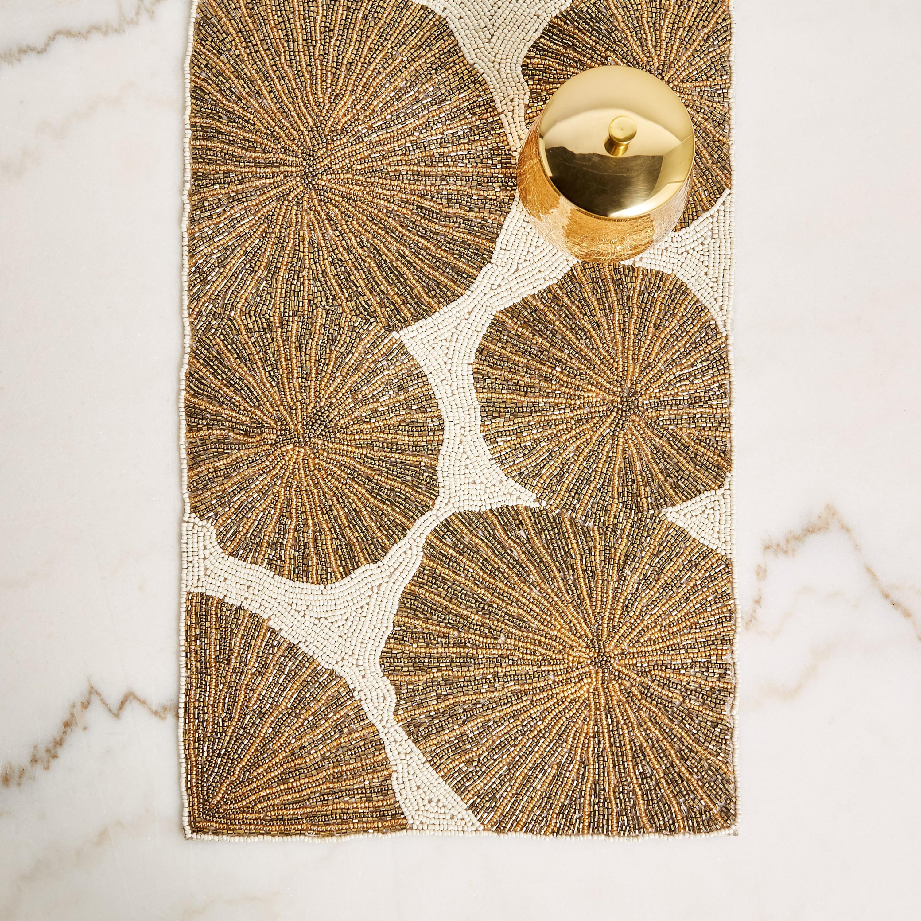 Starburst Beaded Table Runner - 91x33 cm