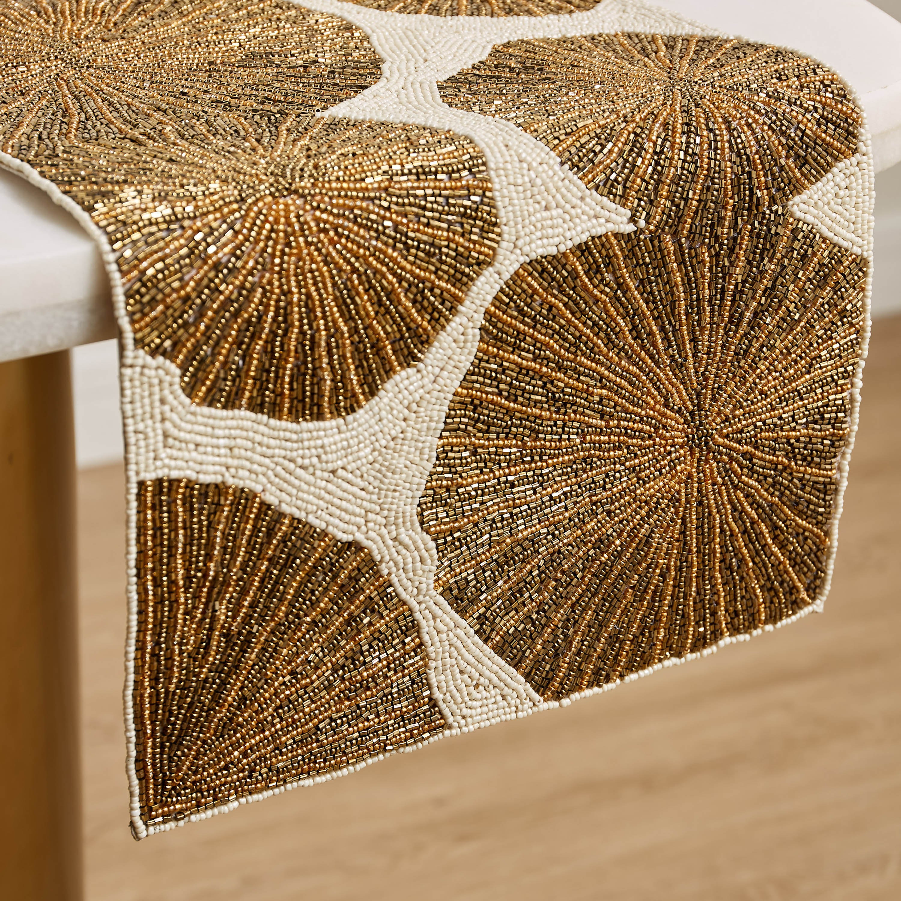 Starburst Beaded Table Runner - 91x33 cm-household-dining-tablelinen-runnersandtablecovers-image-2