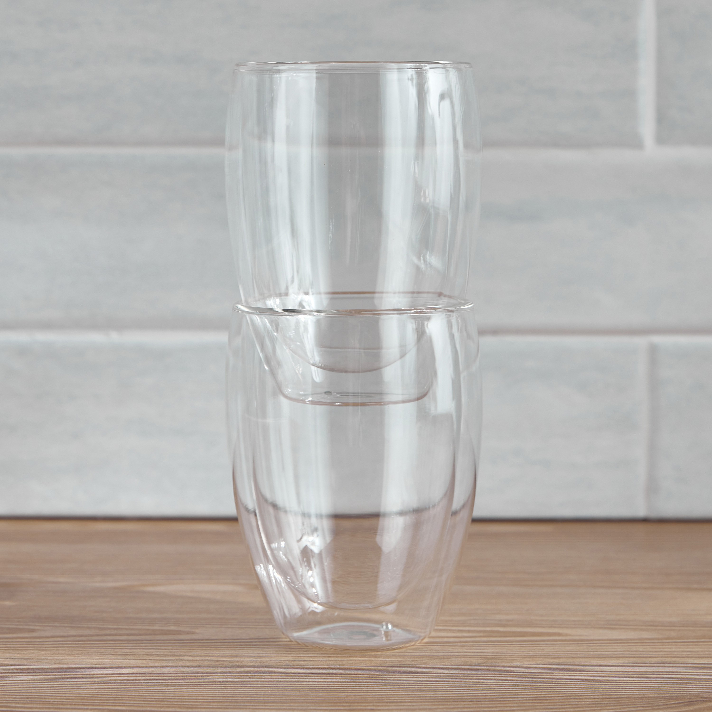 Cafe Borosilicate 2-Piece Double Wall Glass Set - 350 ml-household-dining-glassware-drinkingglasses-image-2