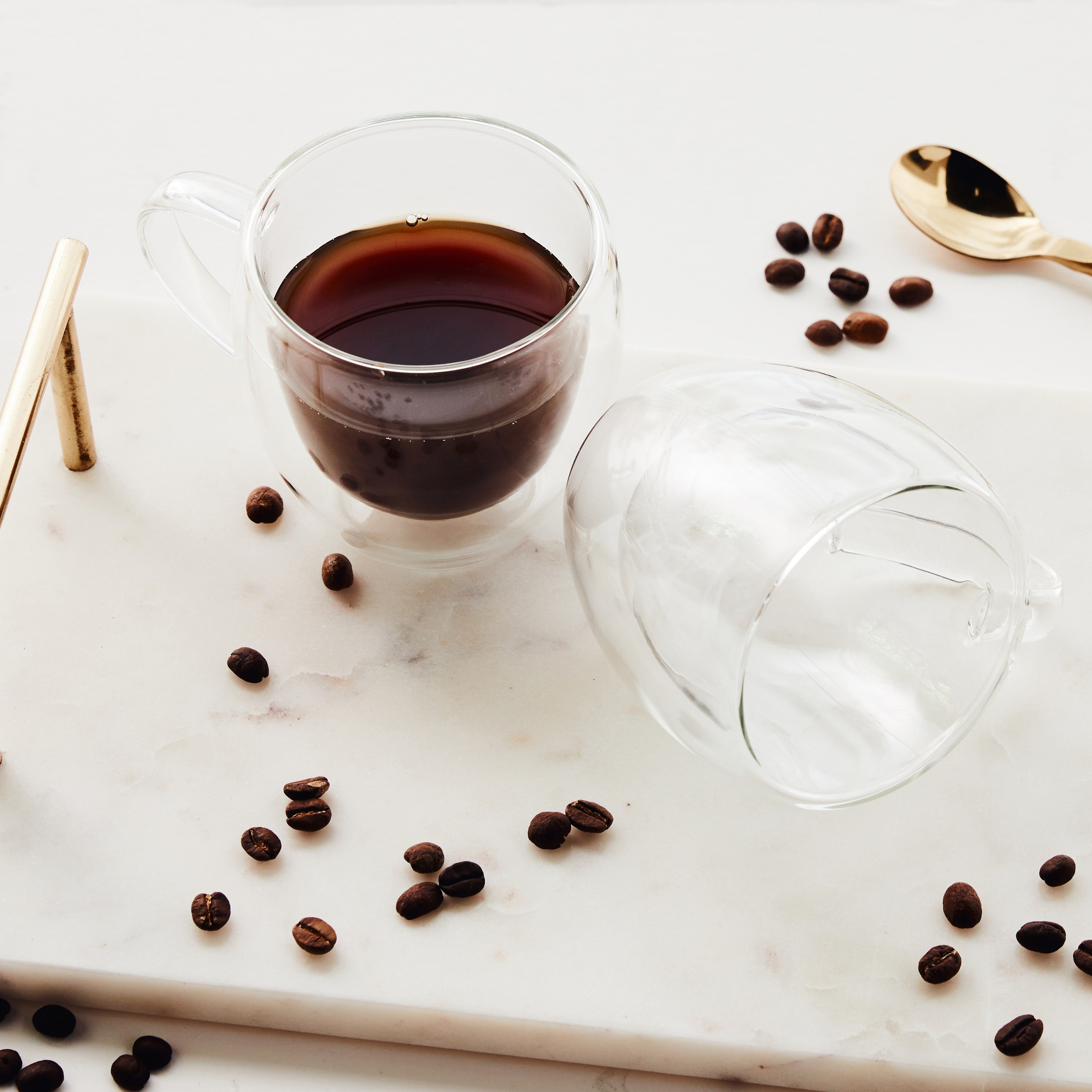 Cafe Borosilicate 2-Piece Glass Mug Set - 250 ml-household-dining-teaandcoffee-mugsandcups-image-2