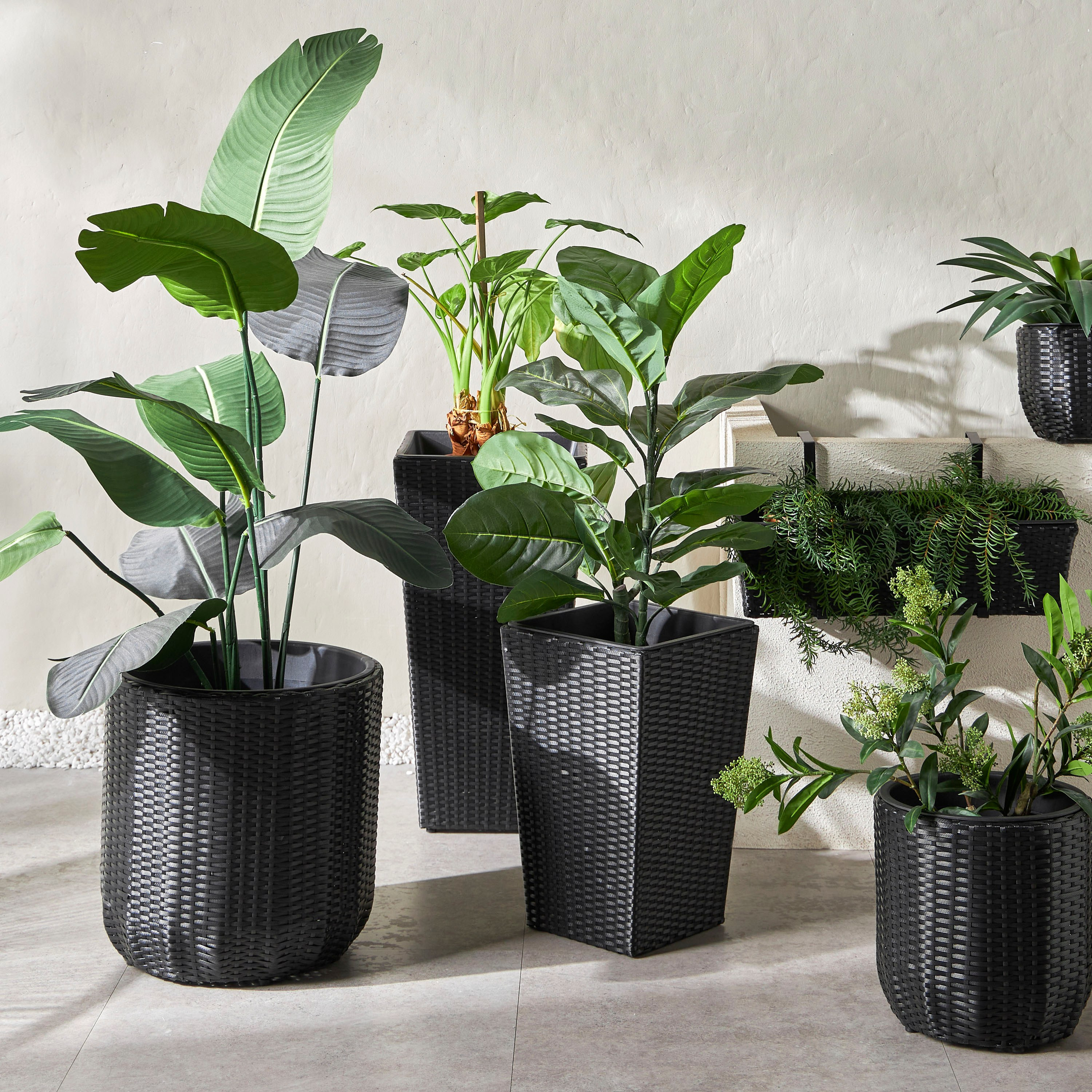 Alfresco Rattan Planter - 45 cm-household-gardenandoutdoor-potsandplanters-planters-image-3