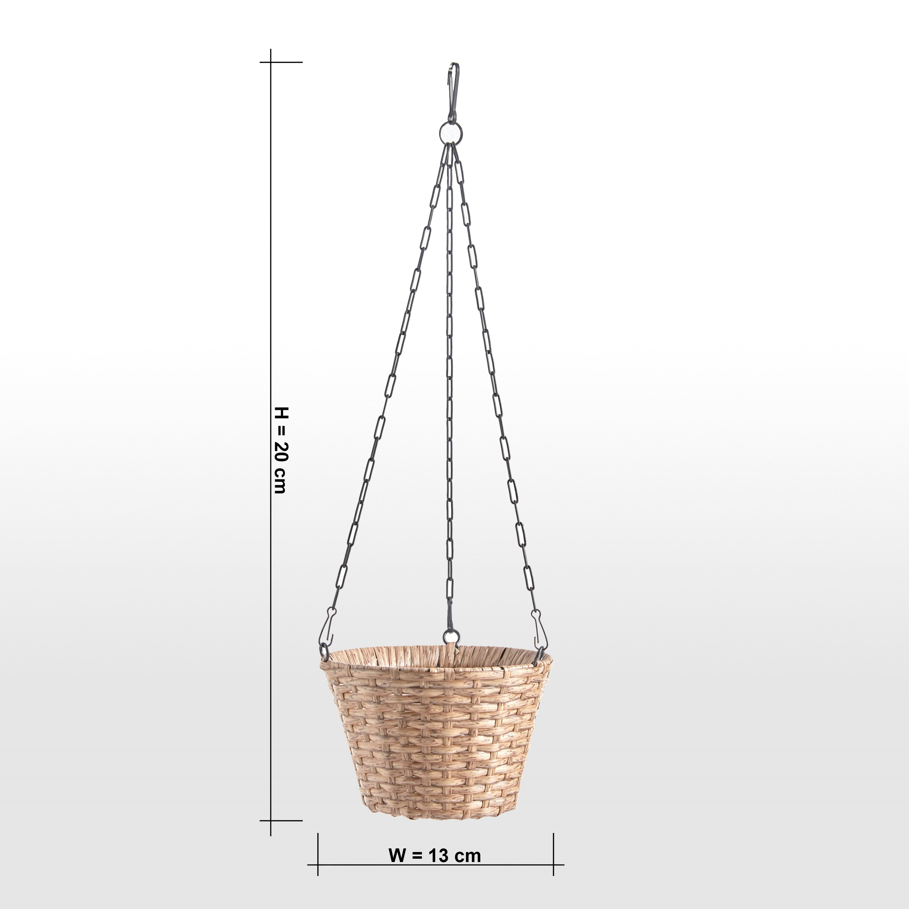 Alfresco Rattan Hanging Planter - 13 cm-household-gardenandoutdoor-potsandplanters-hangingplanters-image-4