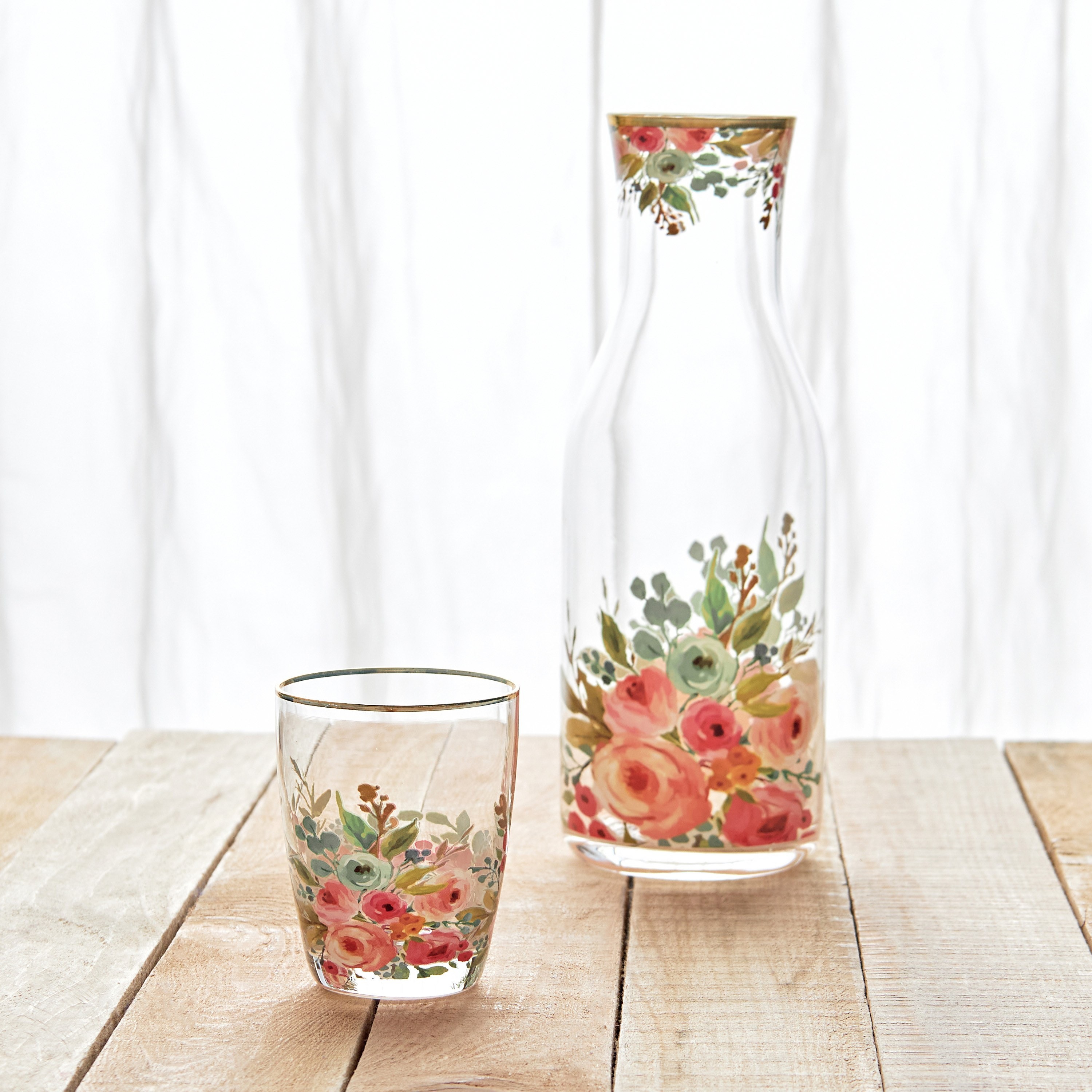 Artful Bloom 5-Piece Carafe Set - 1.4 L-household-dining-drinkserveware-jugsdecantersandcarafes-image-2