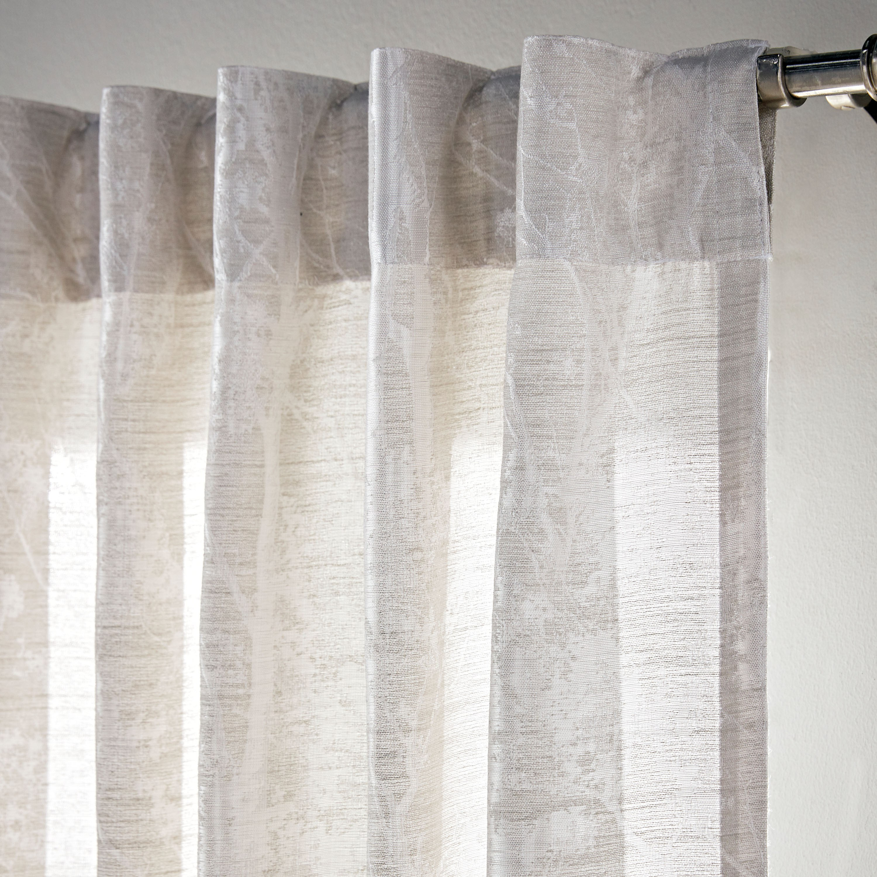 طقم ستائر غير مبطنة قطعتين - دوفر - 240x135 سم-household-windows-curtains-image-2