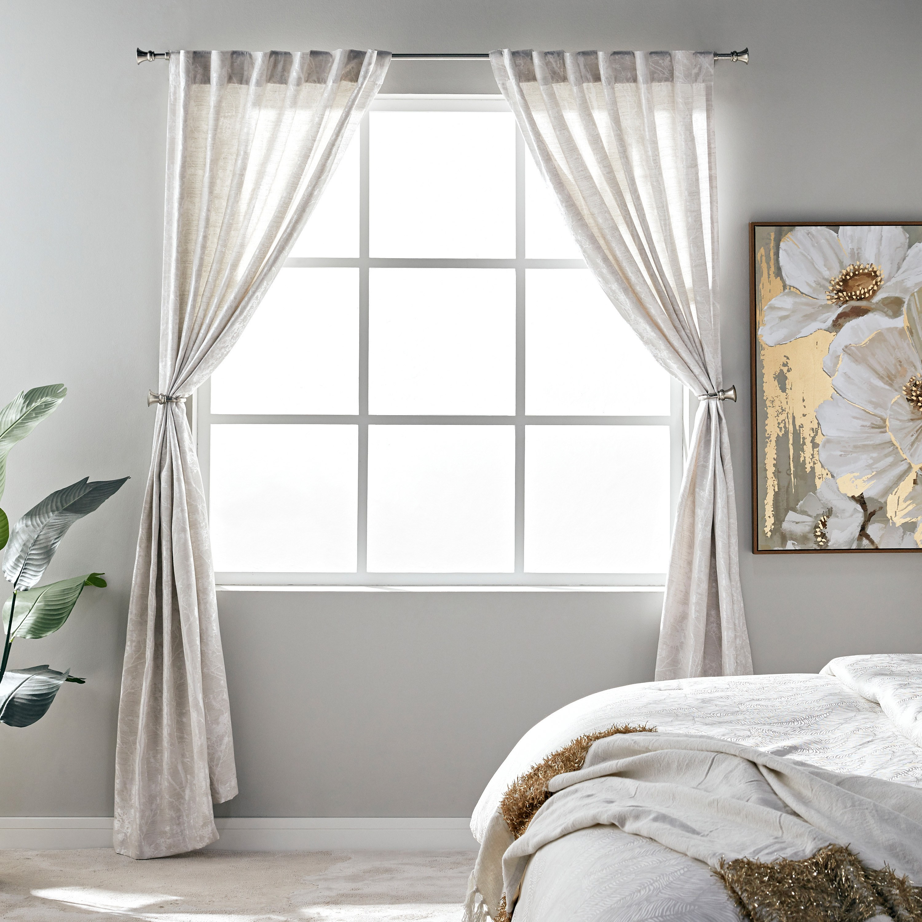 طقم ستائر غير مبطنة قطعتين - دوفر - 240x135 سم-household-windows-curtains-image-5