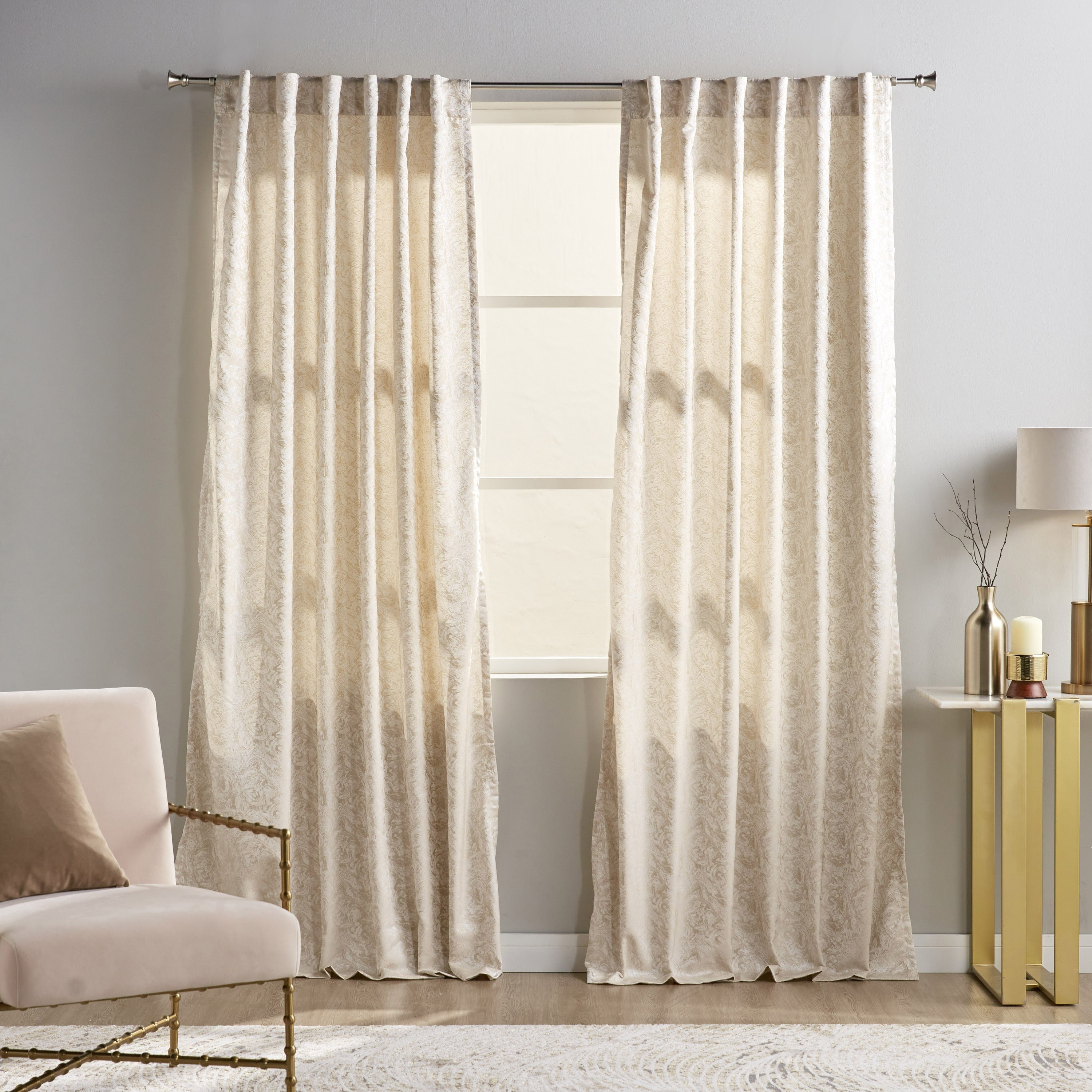 Somerton 2-Piece Unlined Curtain Set - 135x240 cm-household-windows-curtains-image-1