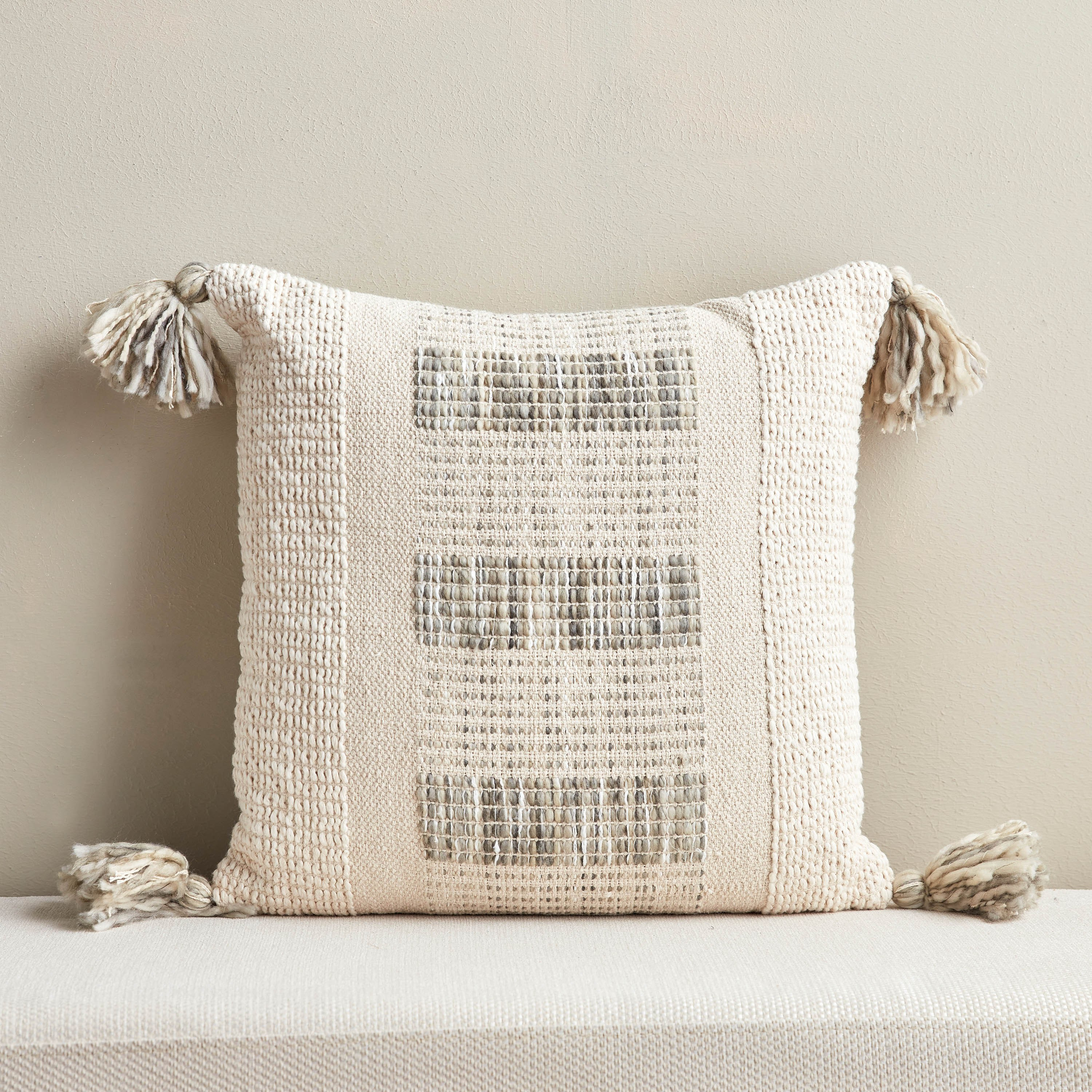 Jasper Pom Pom Filled Cushion - 50x50 cm