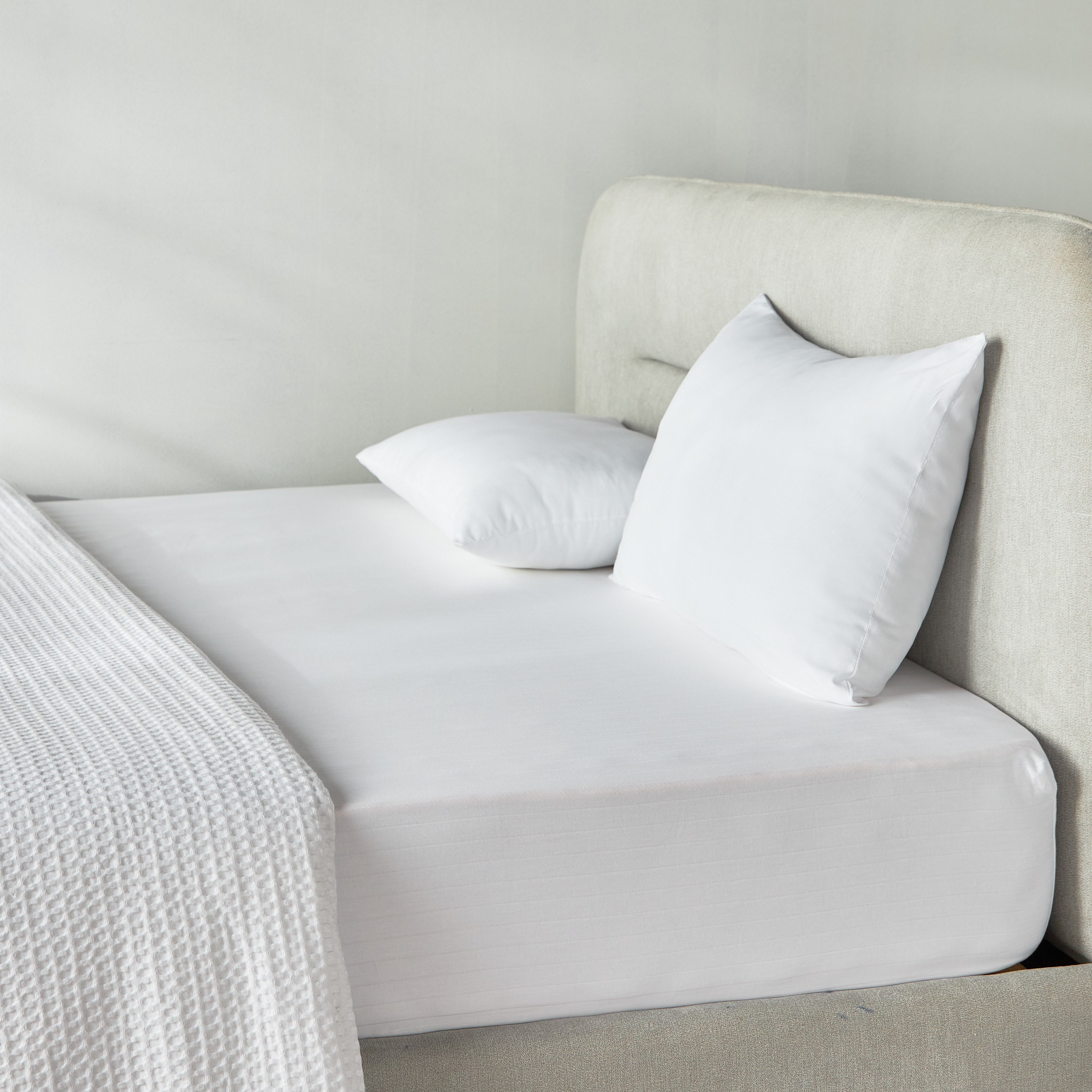 شرشف مطاطي سوبر كينج عدد خيوط 220 قطن ساتين - هامبتون - 200x205 سم-household-bedding-sheetsandpillowcases-fittedsheets-image-1