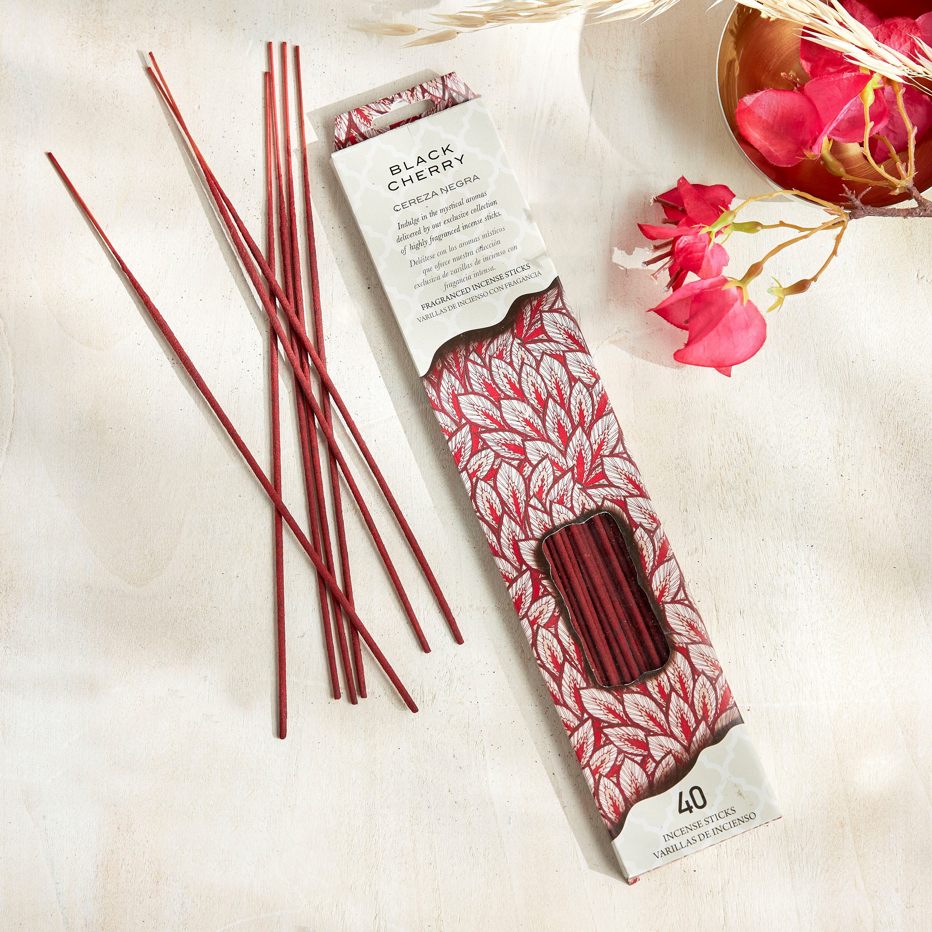 Black Cherry Incense Sticks - Set of 40-household-homefragrance-potpourri-image-1