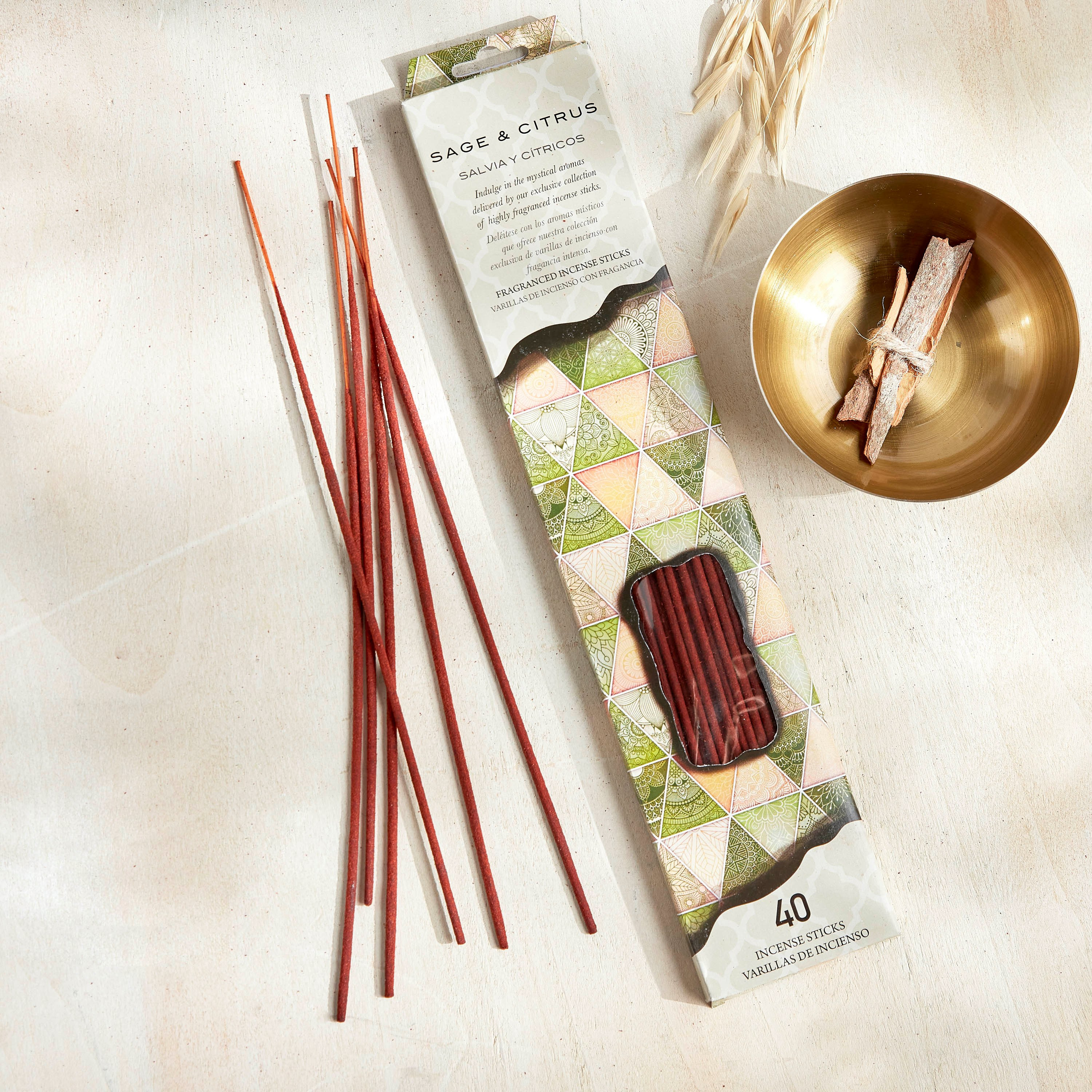 Sage and Citrus Incense Sticks - Set of 40-household-homefragrance-potpourri-image-1