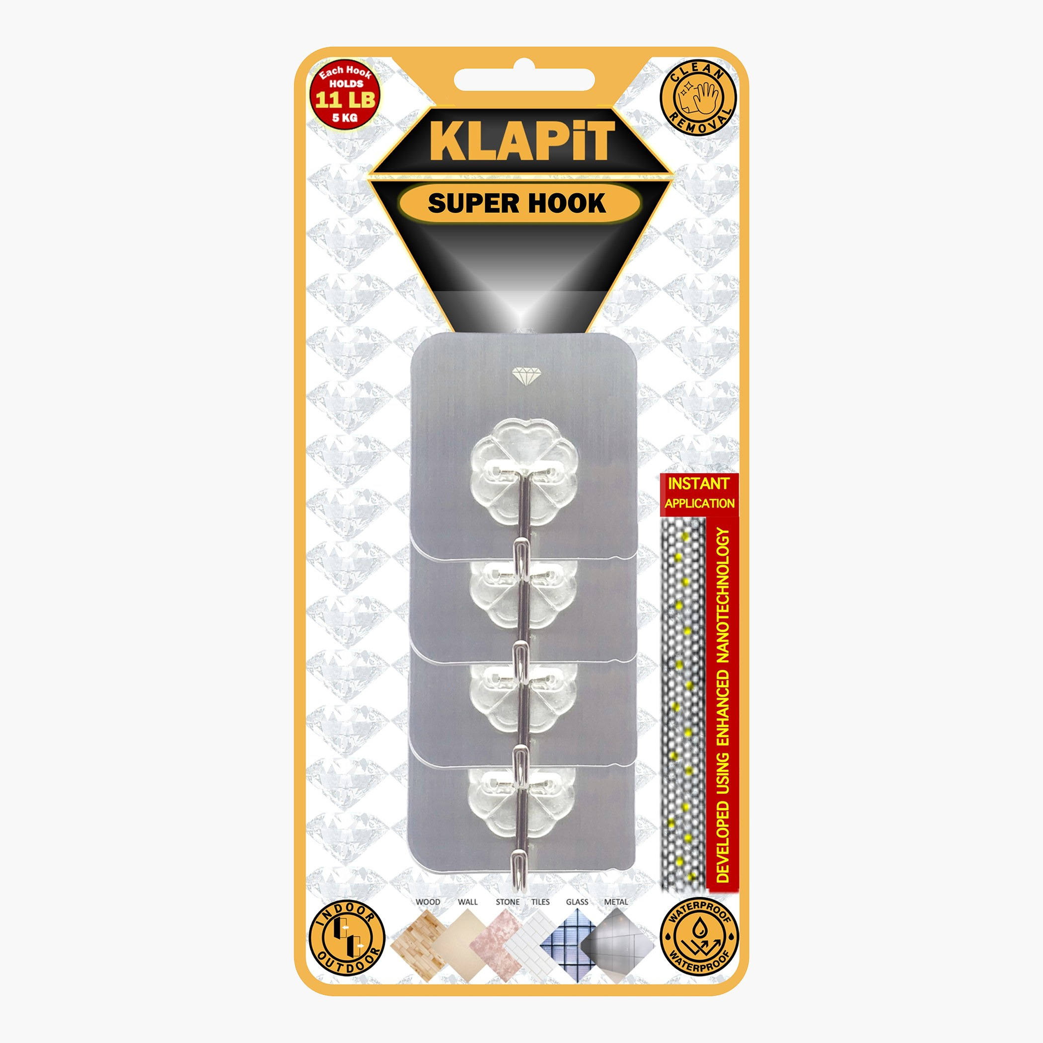 KLAPiT 4-Piece Super Hook Set-household-walldecorandmirrors-wallaccessories-image-1