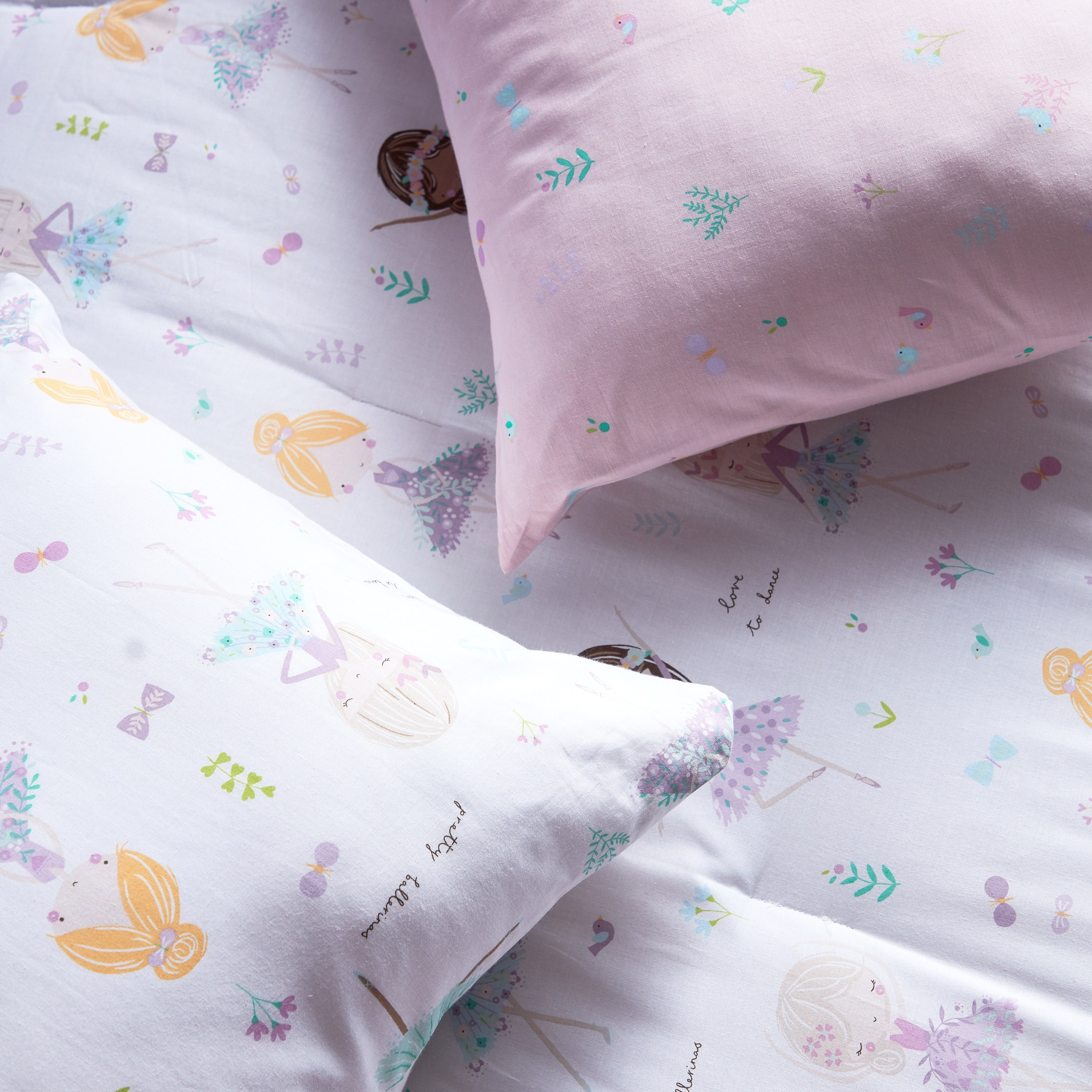 Beth Ballerina Cotton Printed 4-Piece Single  Comforter and Sheet Set - 135x220 cm-babyandkids-beddingandwindows-bedding-comforters-image-4
