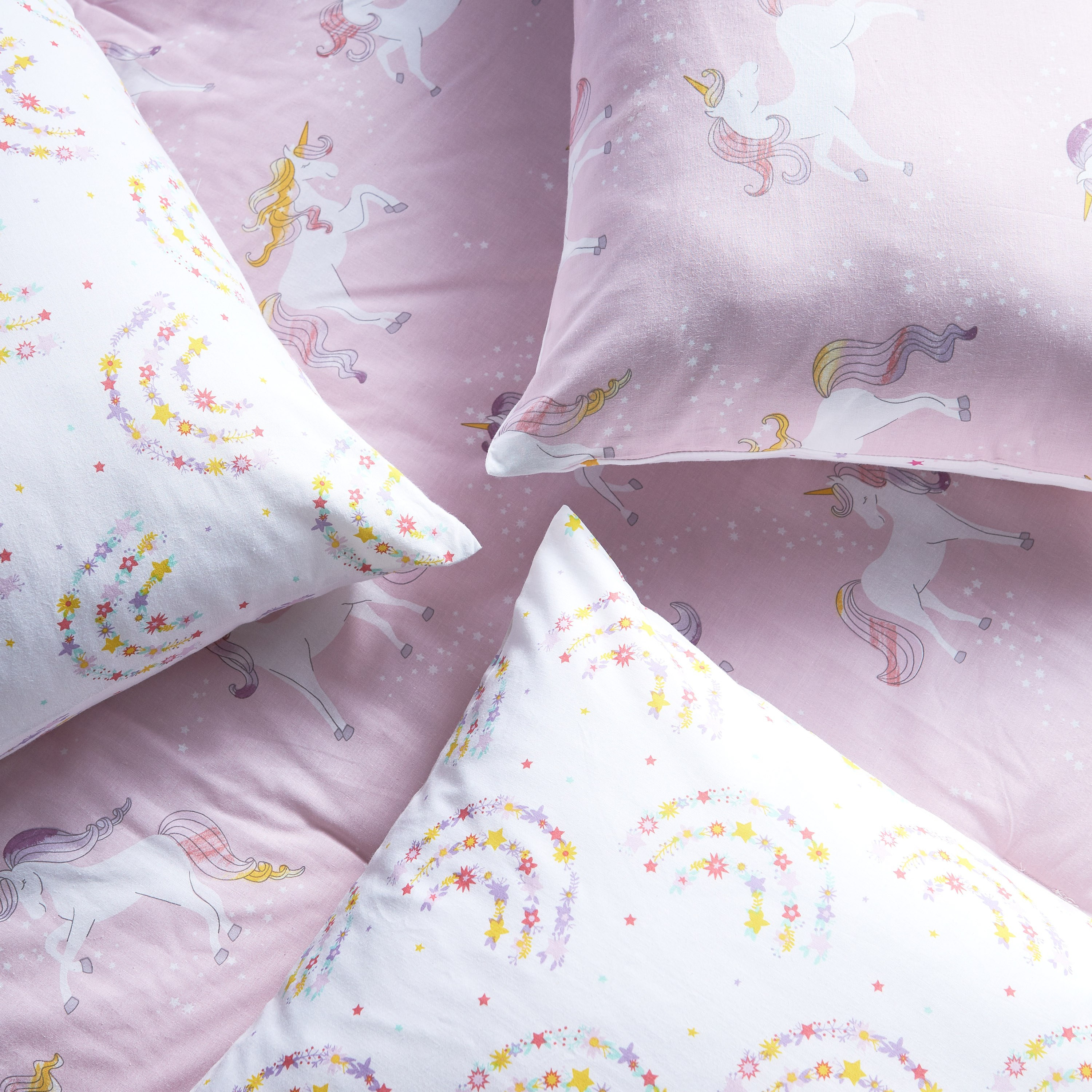 Pippa Unicorn Cotton Printed 5-Piece Full  Comforter and Sheet Set - 160x220 cm-babyandkids-beddingandwindows-bedding-comforters-image-3
