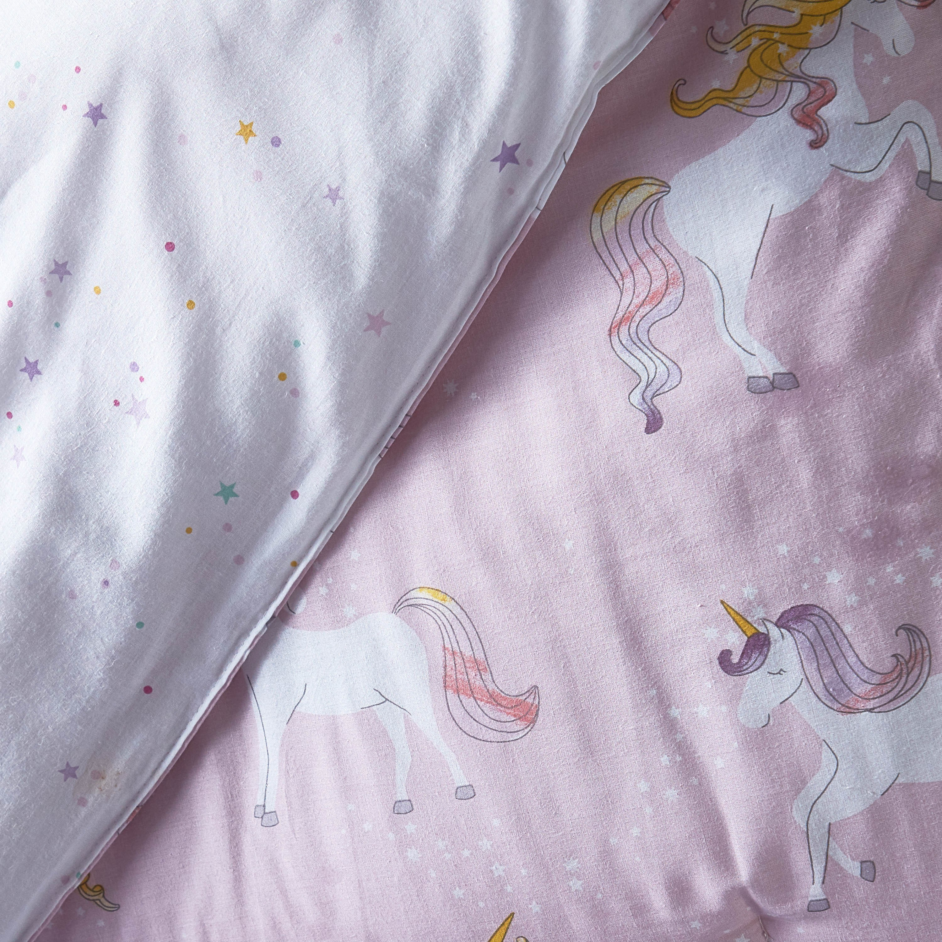 Pippa Unicorn Cotton Printed 5-Piece Full  Comforter and Sheet Set - 160x220 cm-babyandkids-beddingandwindows-bedding-comforters-image-4