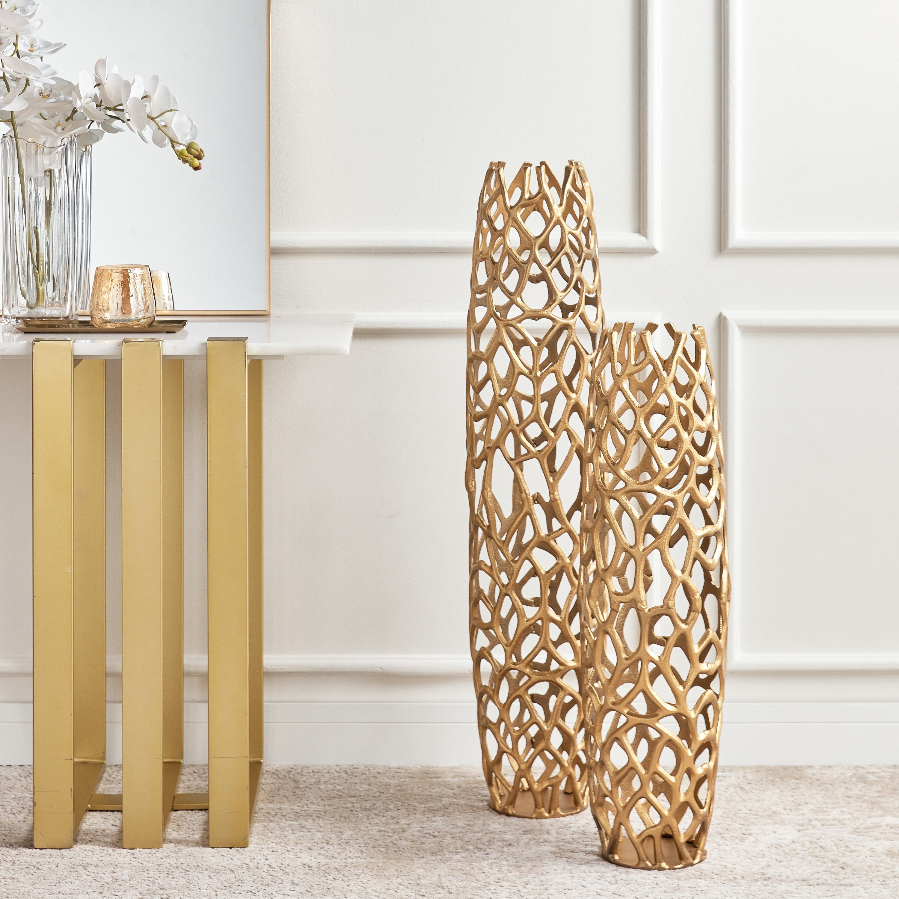 Trellis Metal Floor Vase - 78 cm-household-decor-vasesandbowls-image-3