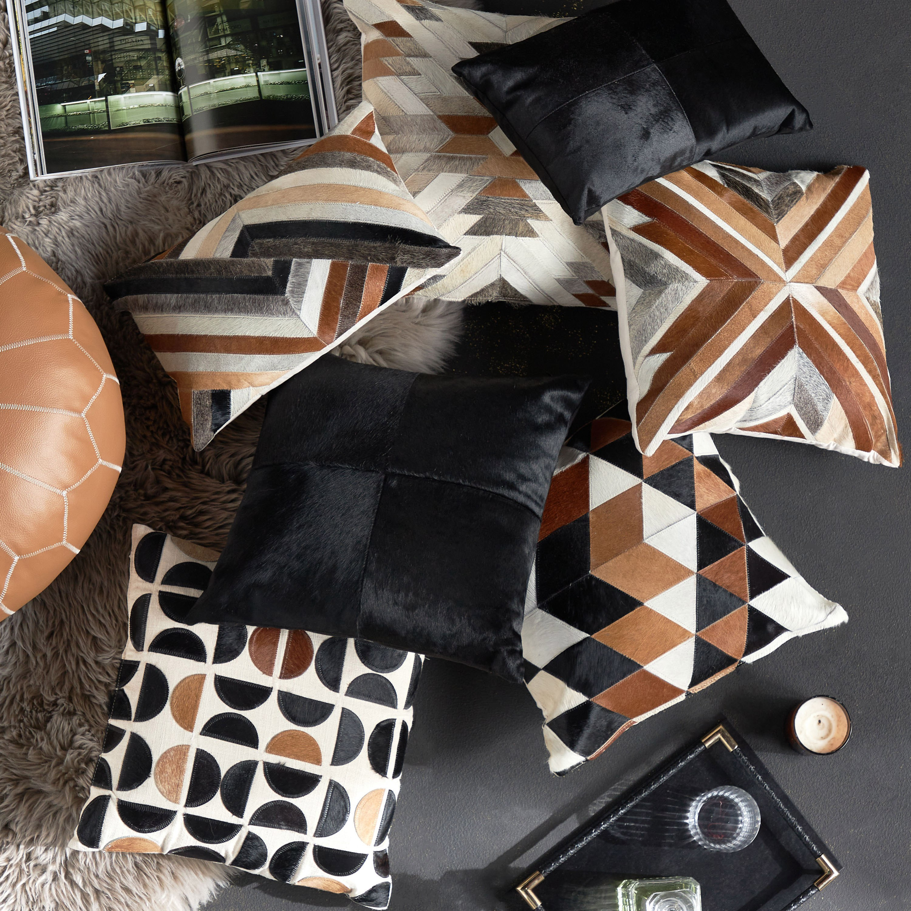 Clover Hairon Filled Cushion - 30x45 cm-household-cushionsandthrows-filledcushions-decorativecushions-image-4