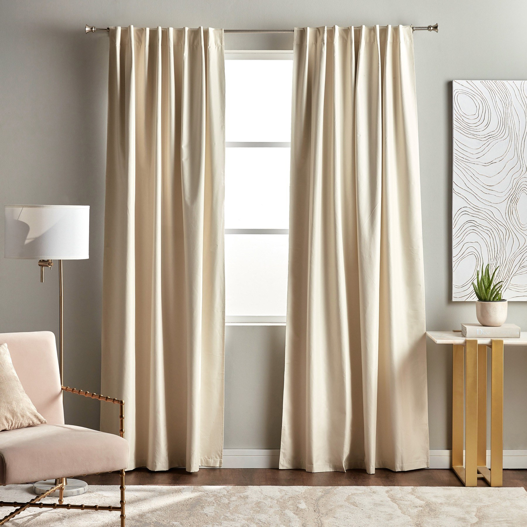 Caludon 2-Piece Curtain Set - 130x240 cm-household-windows-curtains-image-1