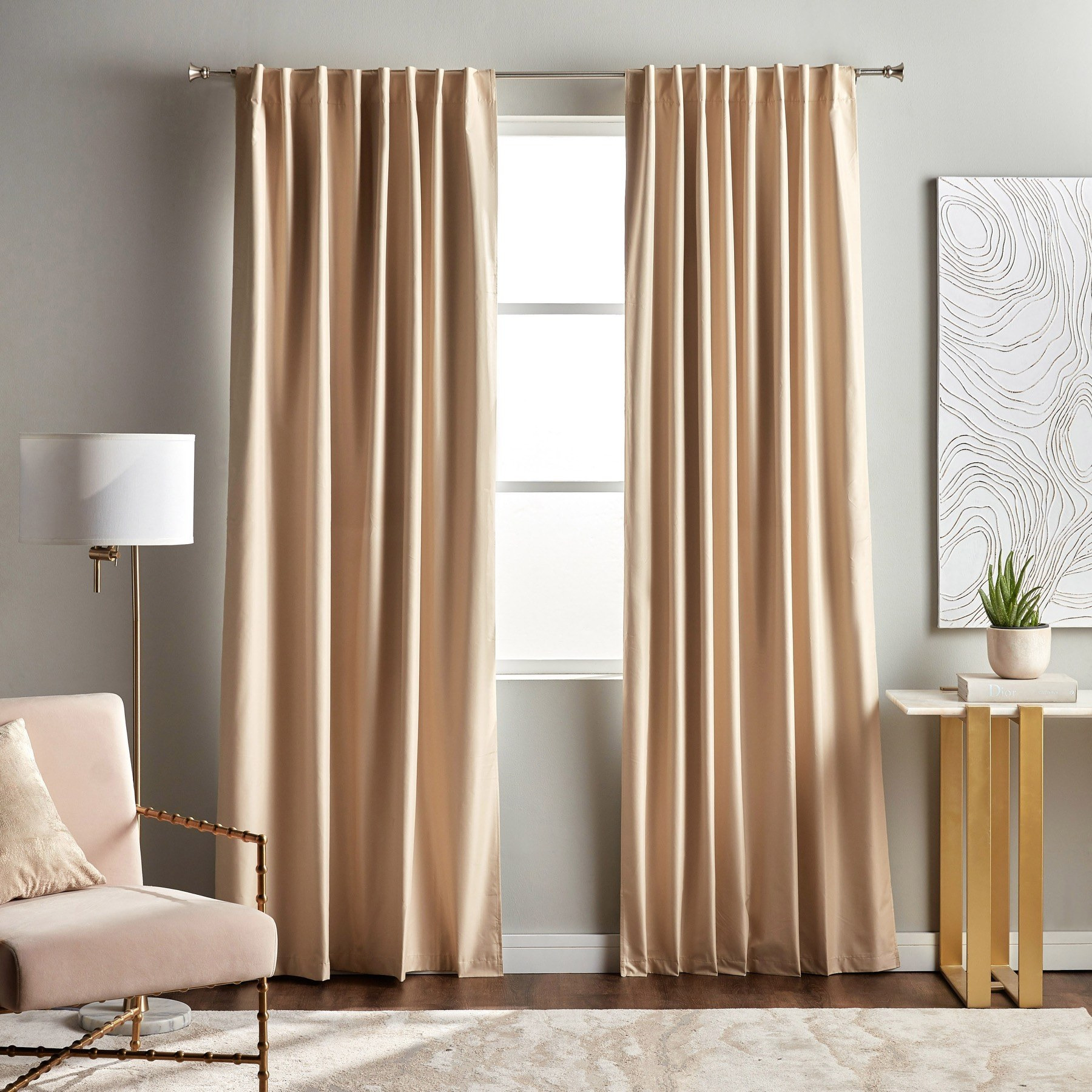Caludon 2-Piece Curtain Set - 130x240 cm-household-windows-curtains-image-1