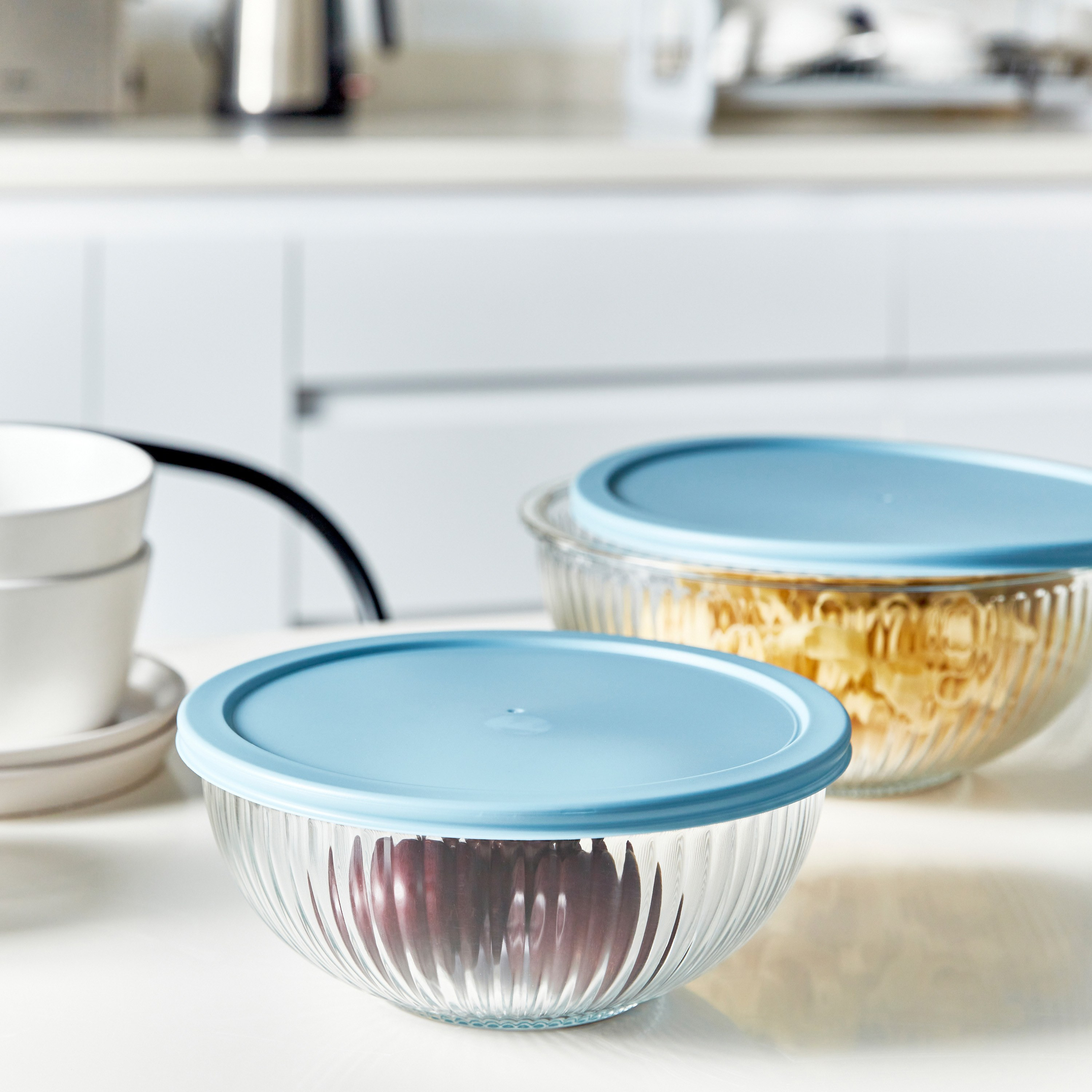 وعاء خلط زجاج بغطاء - بافيت - 22 سم-household-kitchen-bakeware-bakingtoolsandaccessories-image-1