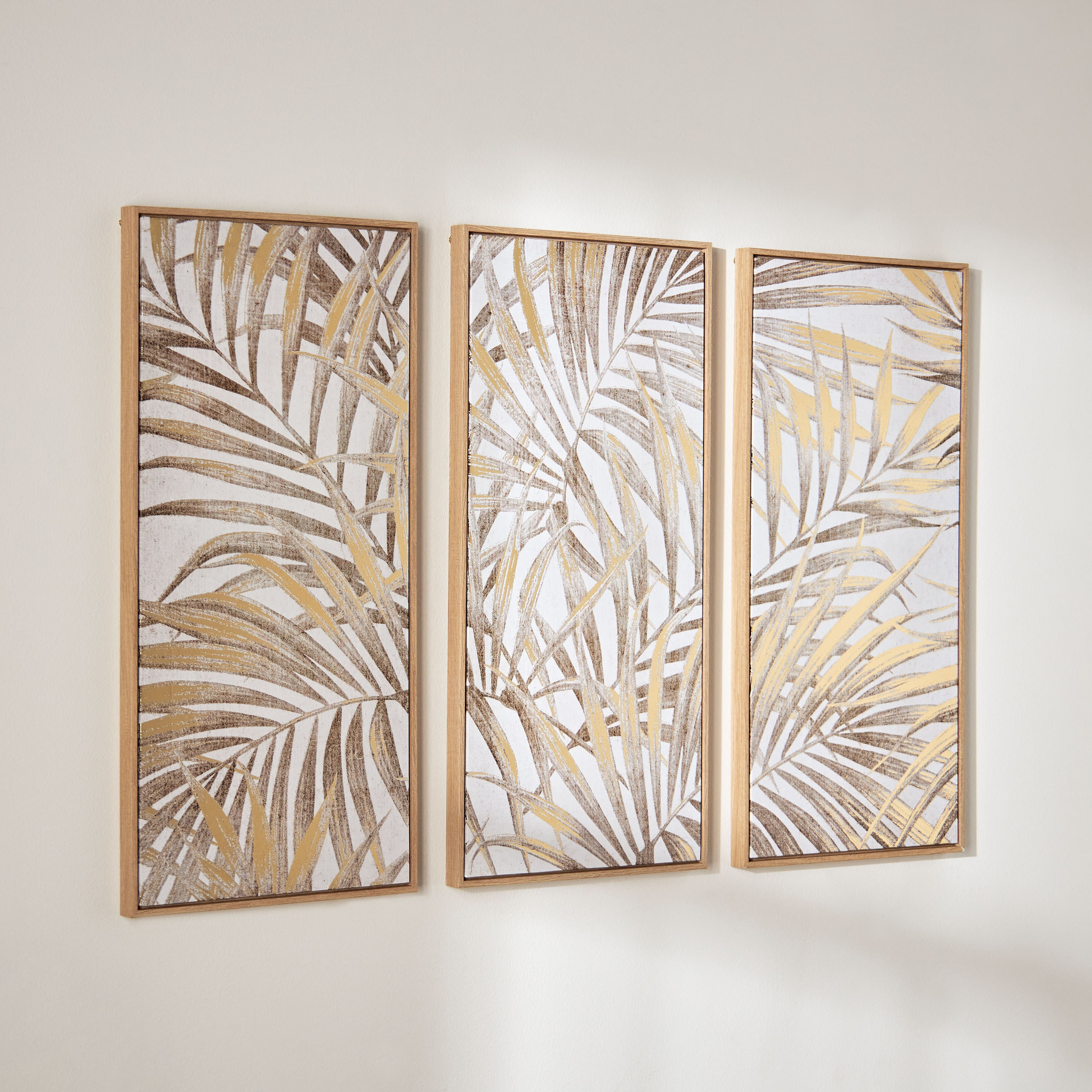 Luvia 3-Piece Panel Framed Canvas Wall Art Set - 38x80 cm-household-walldecorandmirrors-wallart-image-2