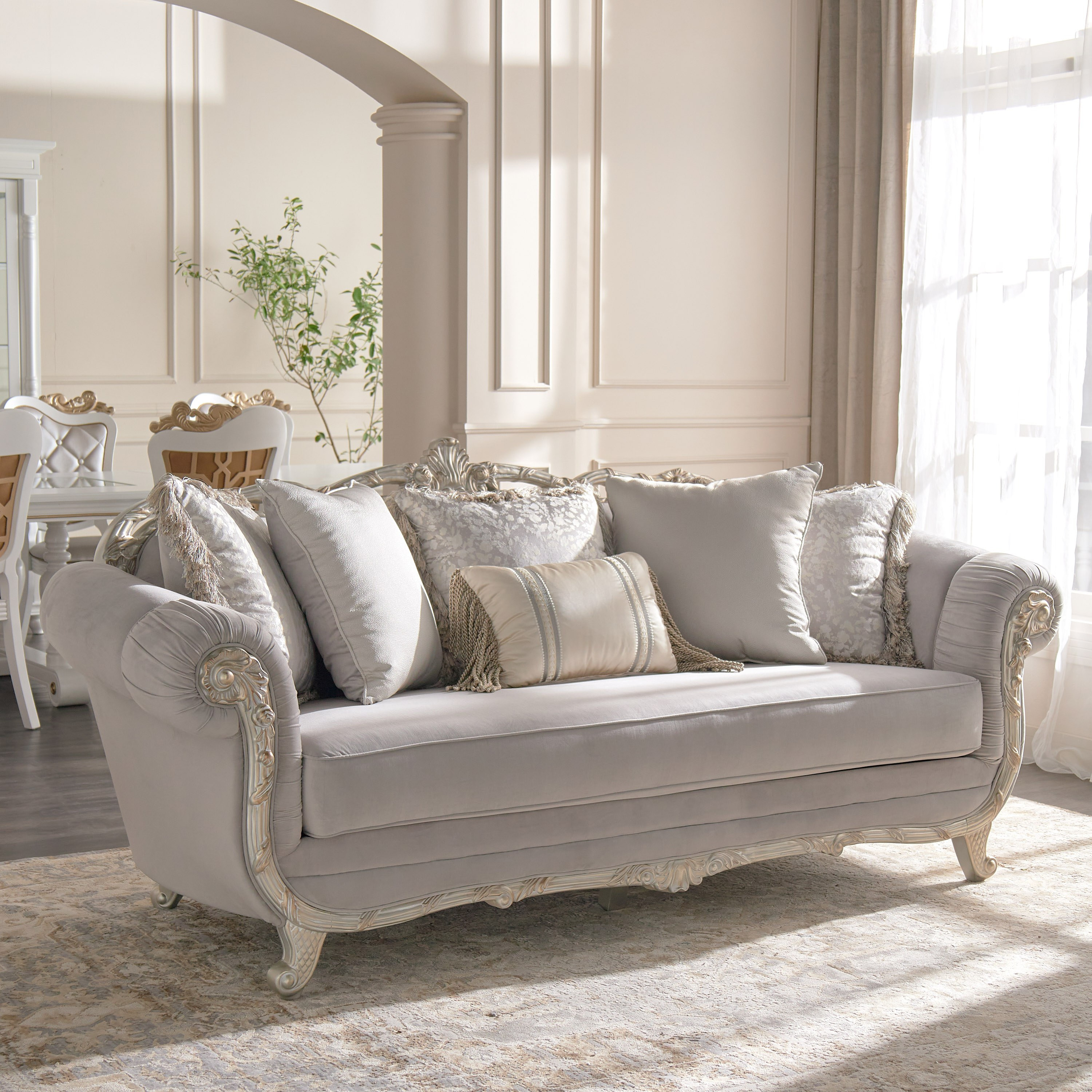 Shop Rochelle 3-Seater Velvet Sofa Homecentre Egypt