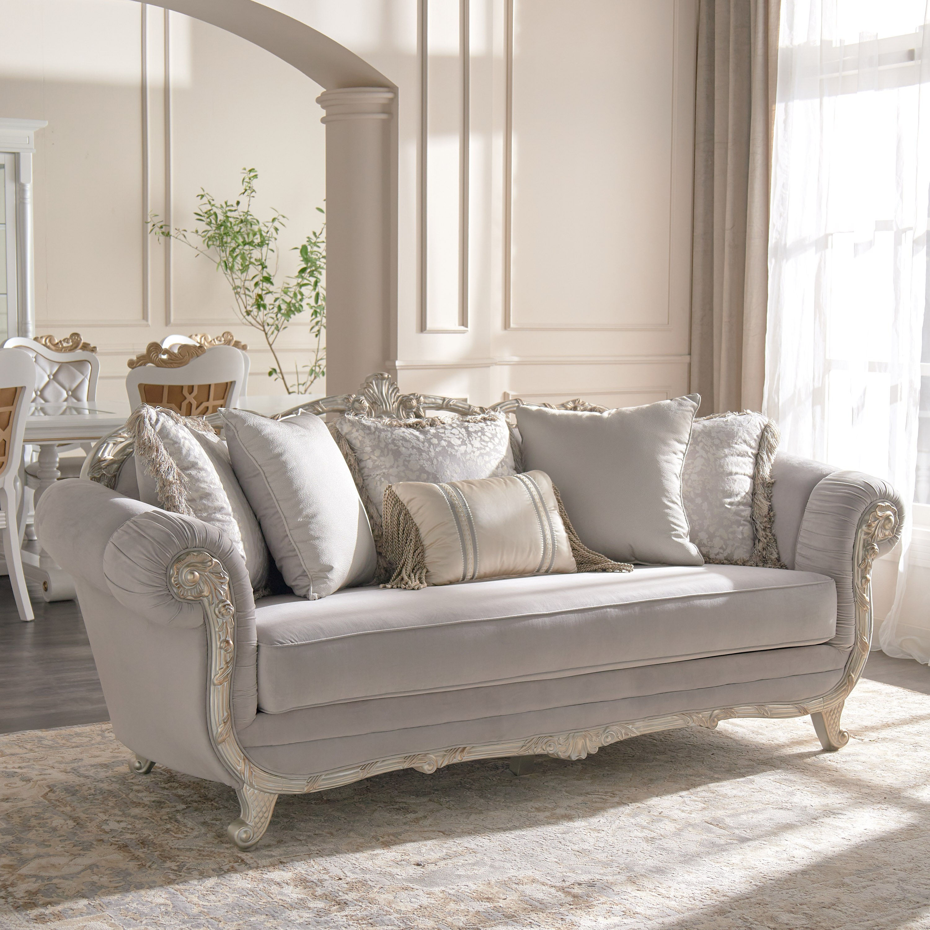 Shop Rochelle 3-Seater Velvet Sofa Homecentre Egypt