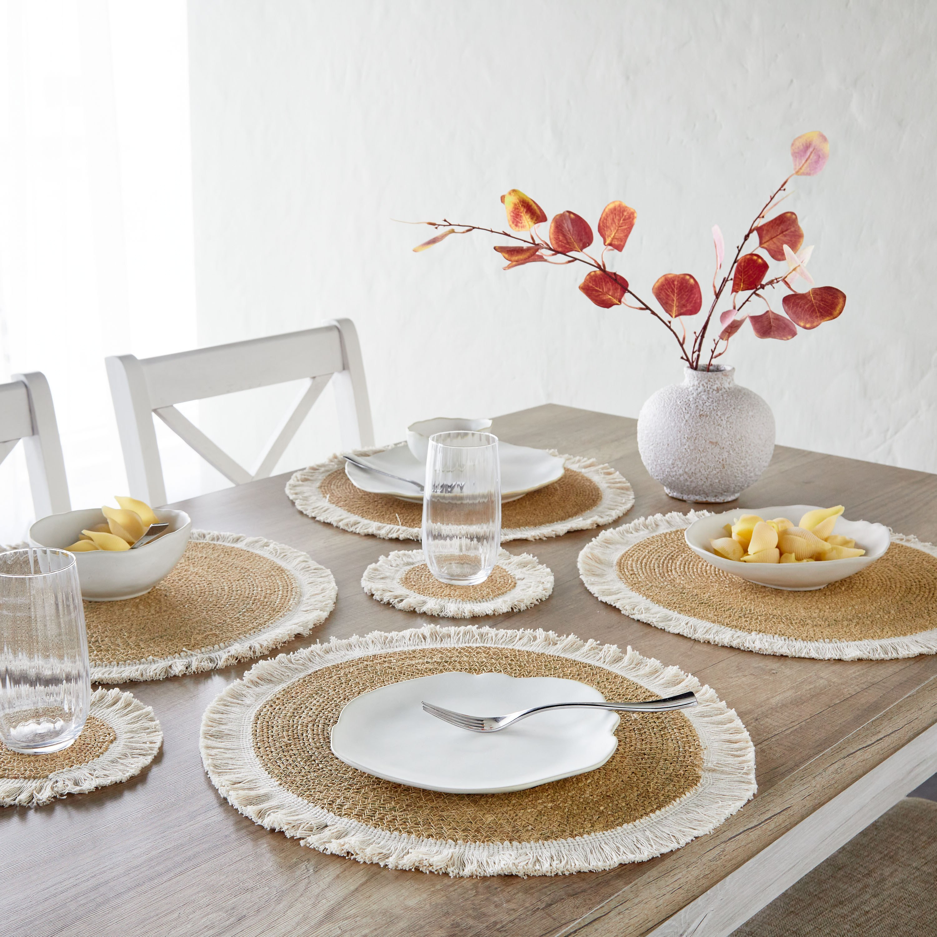Jute 4-Piece Coaster Set - 10x10 cm-household-dining-tablelinen-napkinsandaccessories-image-3