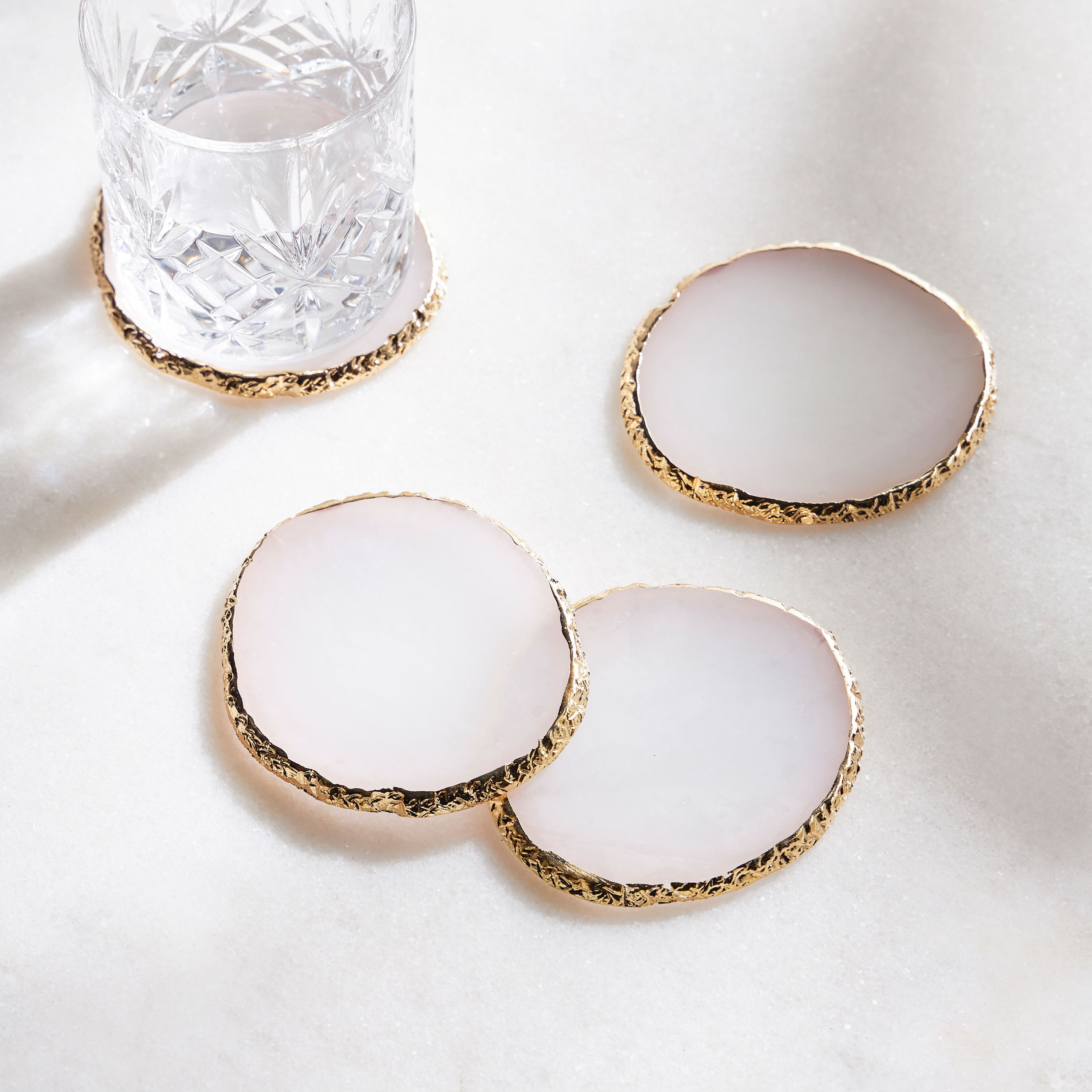 Layla 4-Piece Coaster Set - 10x10 cm-household-dining-tablelinen-napkinsandaccessories-image-1
