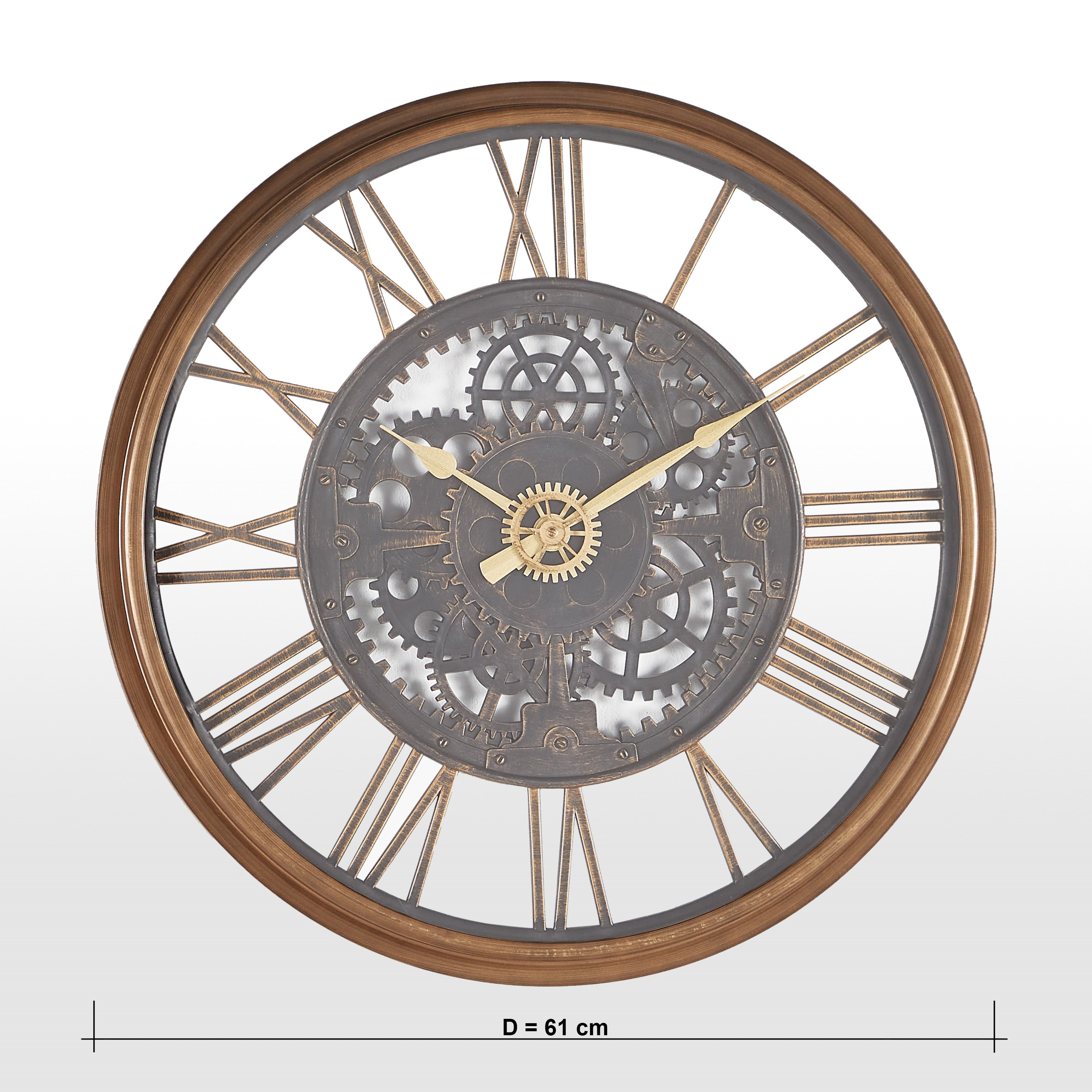 Quinn Gear Wall Clock - 61 cm-household-walldecorandmirrors-clocks-image-5