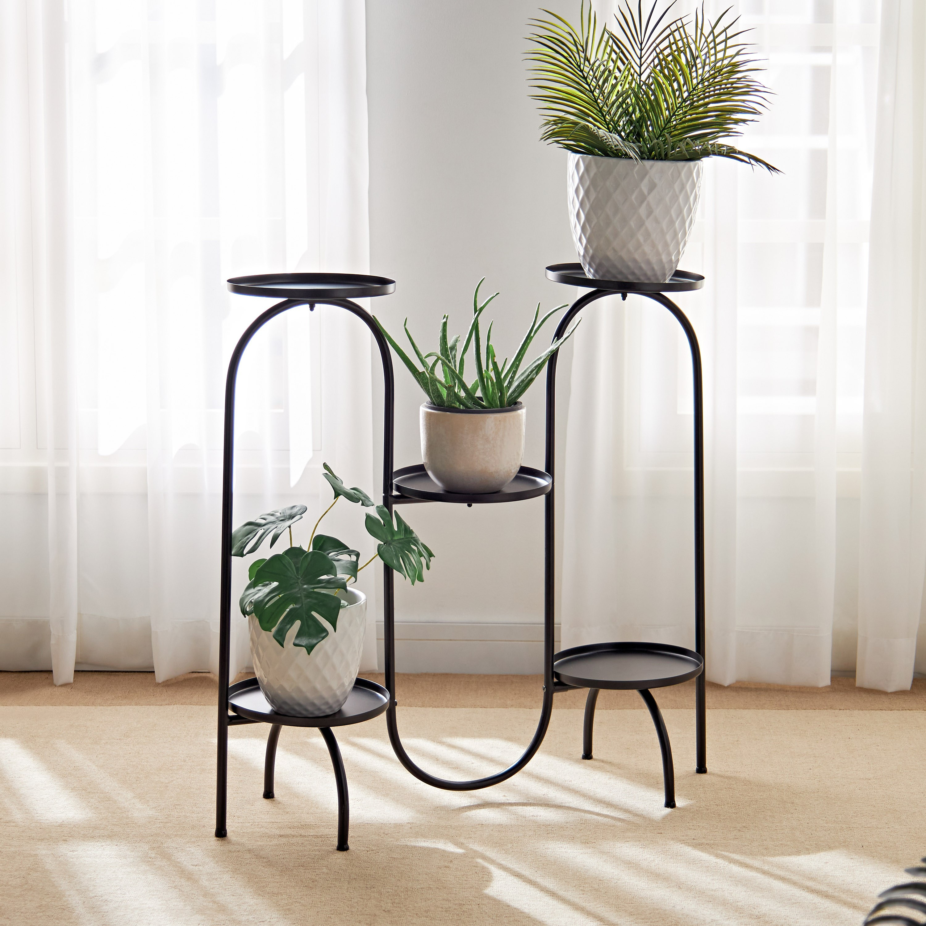 Stowe Planter Metal Stand - 84 cm-household-gardenandoutdoor-trellisandstands-plantstands-image-1