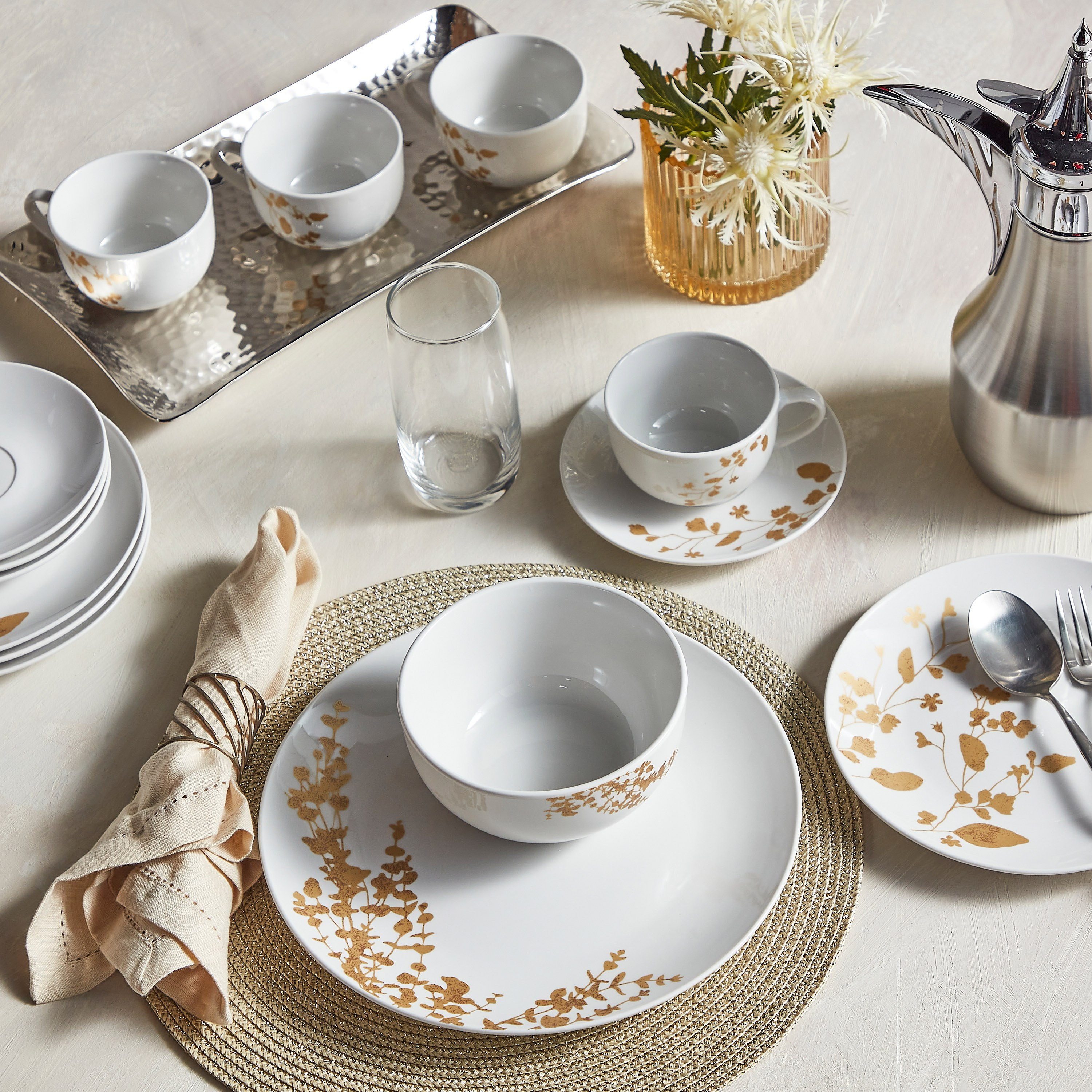 Shop Gloria 20 Piece Porcelain Dinner Set Serves 4 Online Homecentre Kuwait