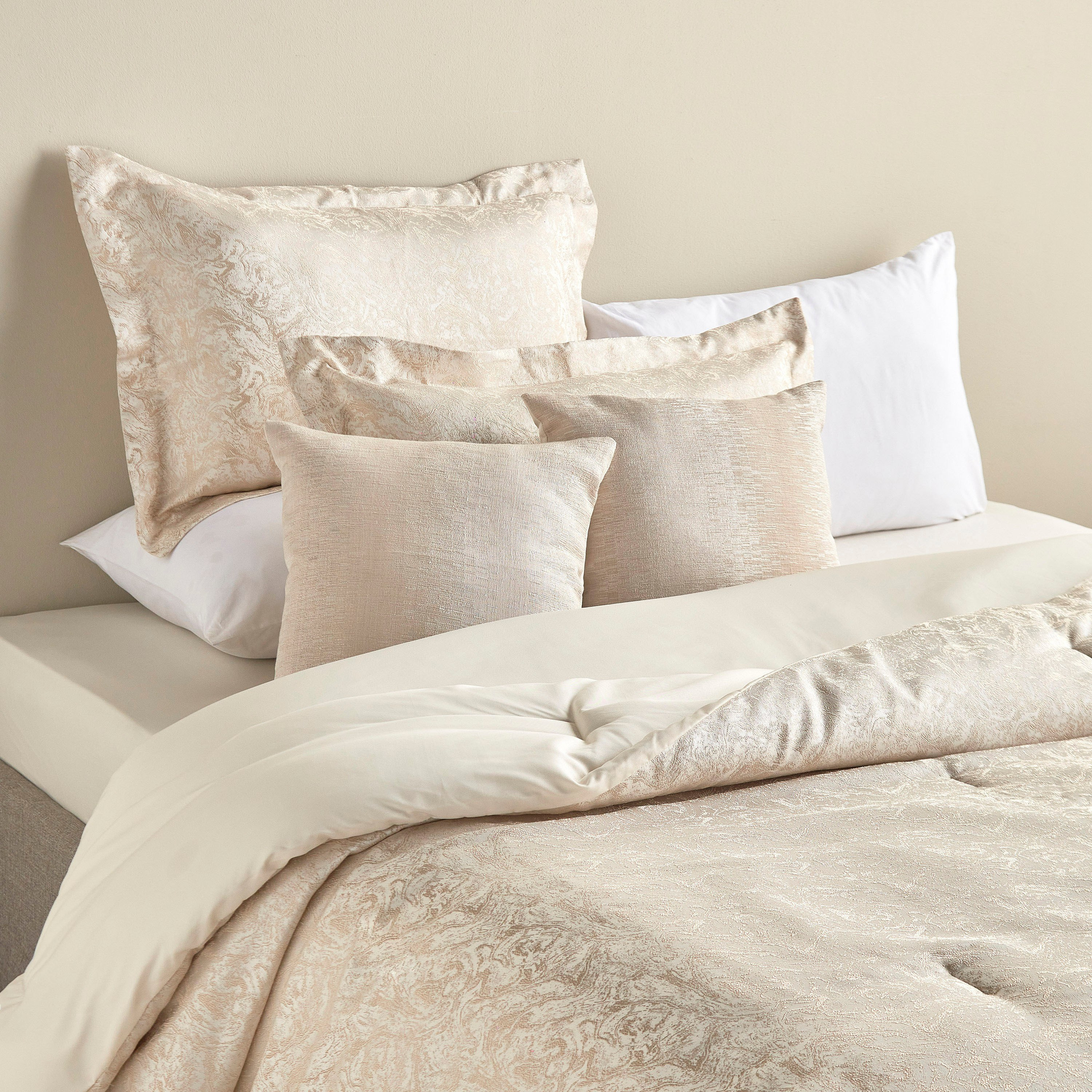 Pearl Jacquard 6-Piece Super King  Comforter and Sheet Set - 240x260 cm-household-bedding-comfortersandbedspreads-bedinabag-image-1