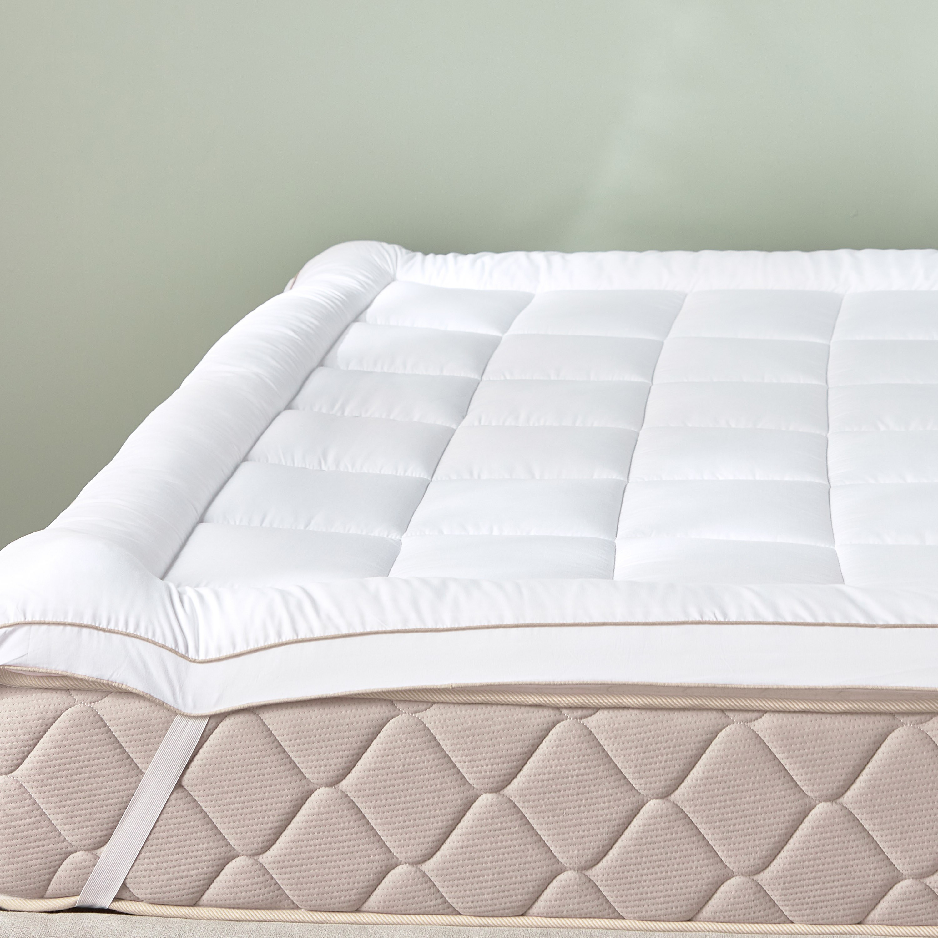 لبادة مرتبة سوبر كينج قطن - هاربور - 200x200x4 سم-household-bedding-mattresstoppersandprotectors-mattresstoppers-image-2