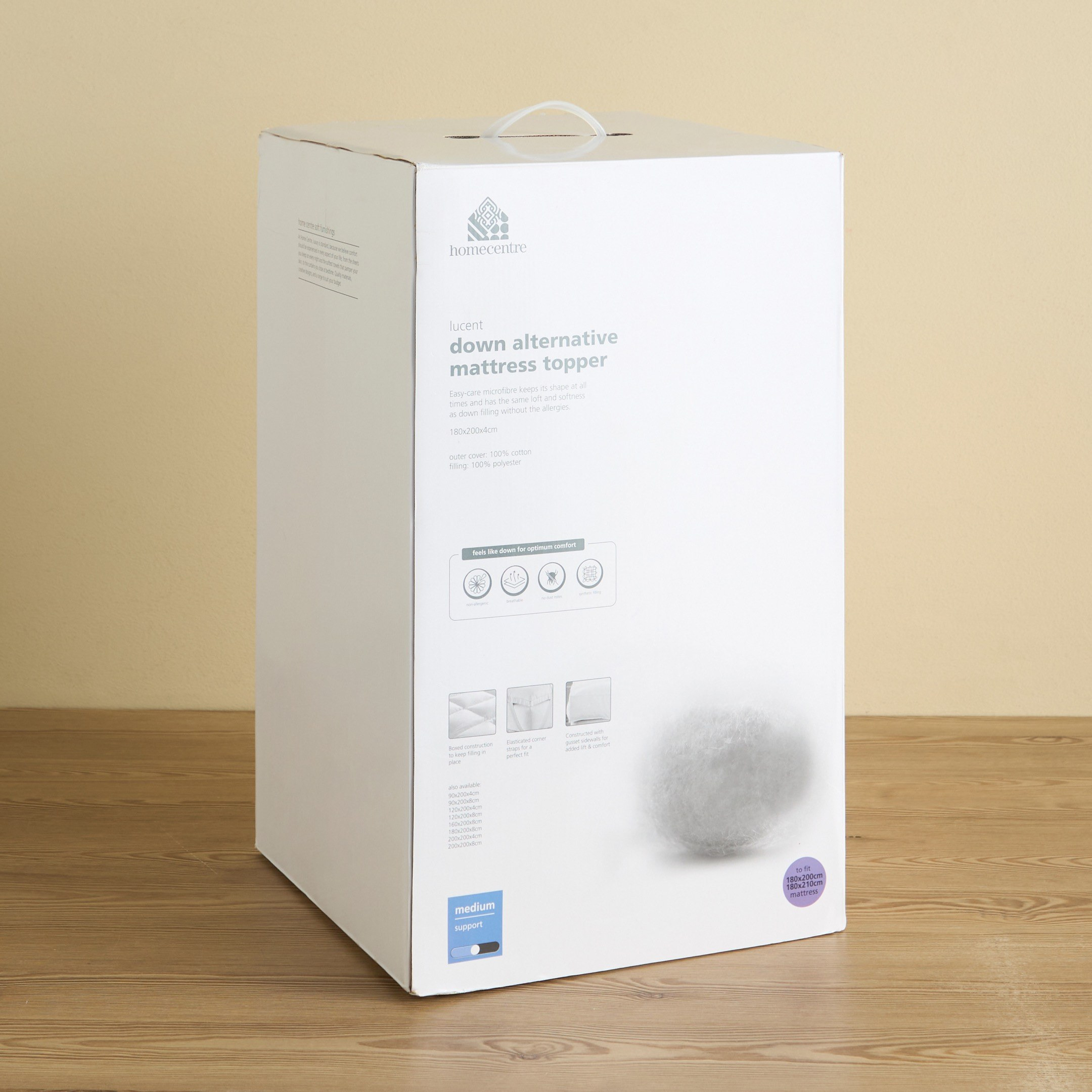 Lucent Premium Down Alternative King Mattress Topper - 180x200x4 cm-household-bedding-mattresstoppersandprotectors-mattresstoppers-image-4