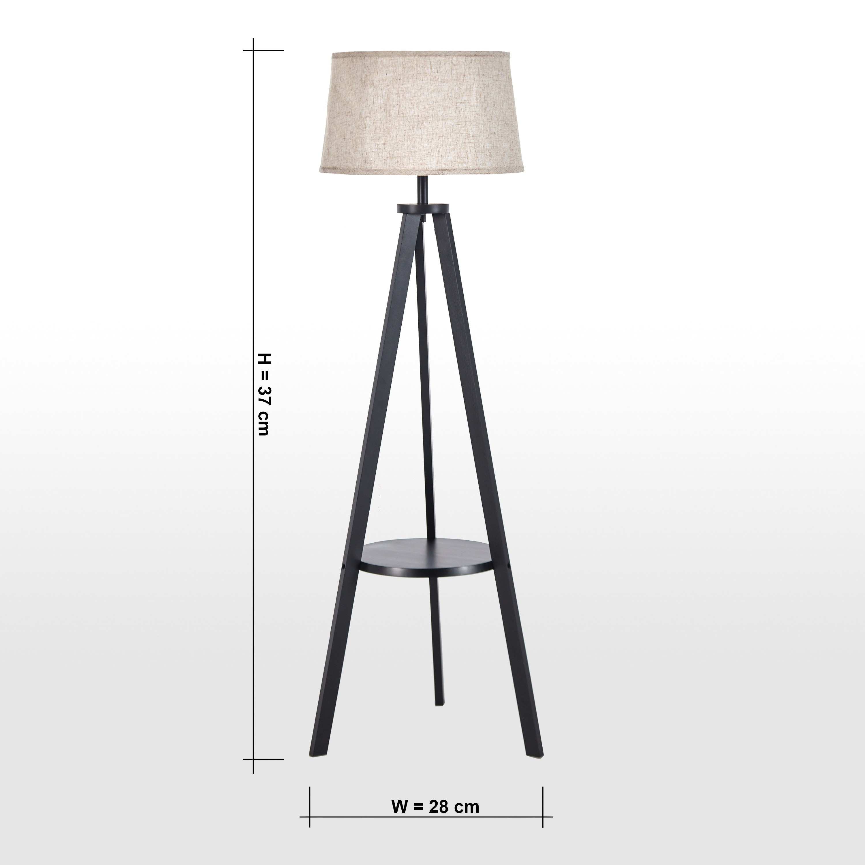 Black tripod table deals lamp