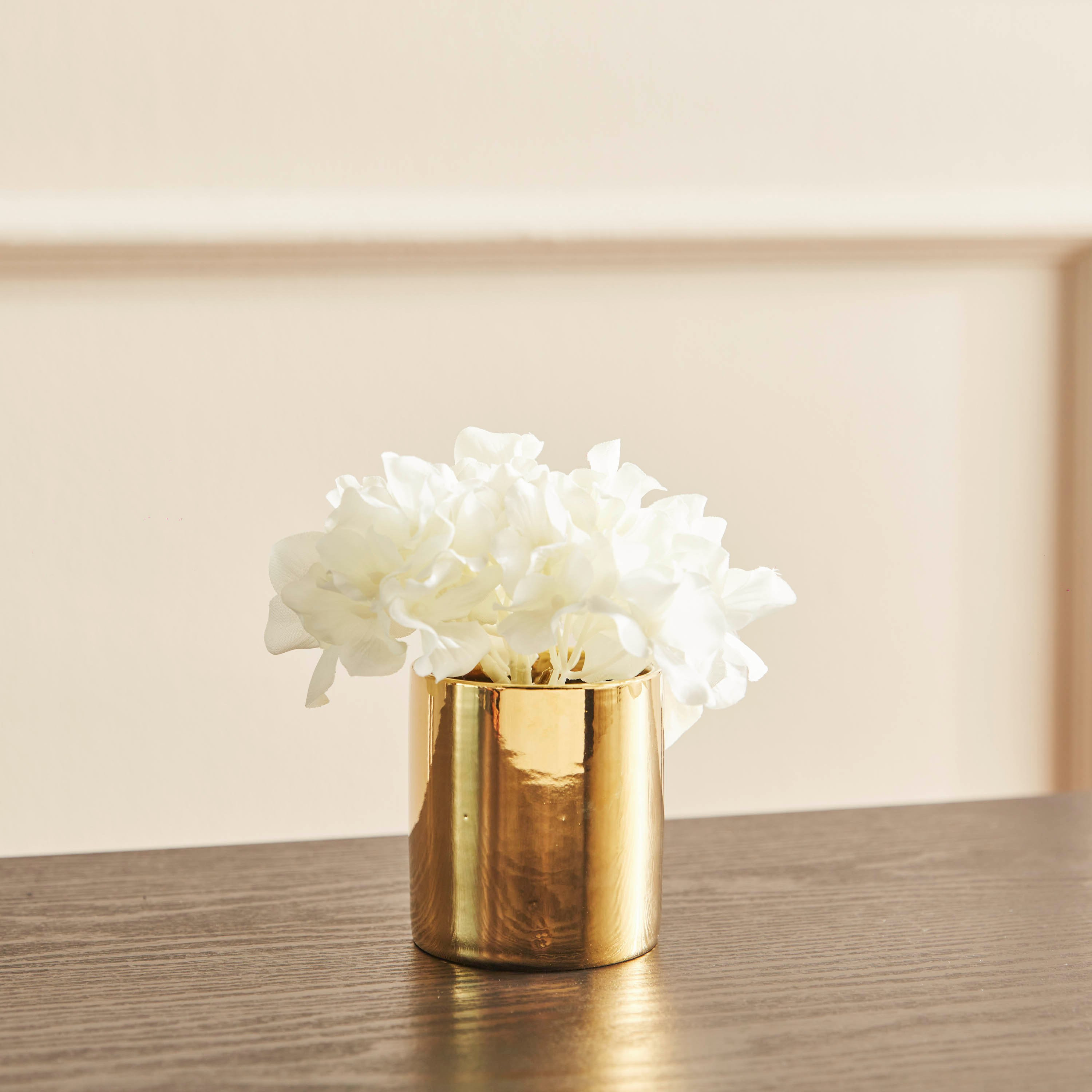 Suzie Hydrangea Flower with Pot - 13 cm-household-gardenandoutdoor-artificialflowersandplants-flowers-image-1