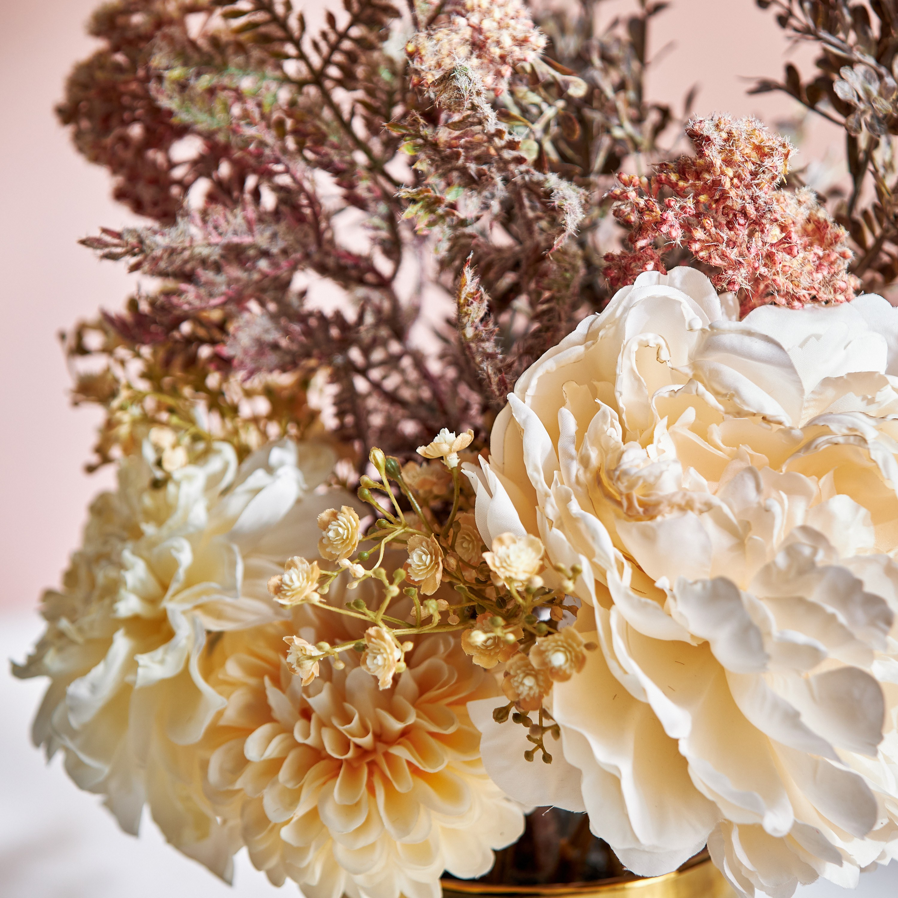 Nitid Chaplet Mixed Flower with Pot - 43 cm-household-gardenandoutdoor-artificialflowersandplants-flowers-image-2