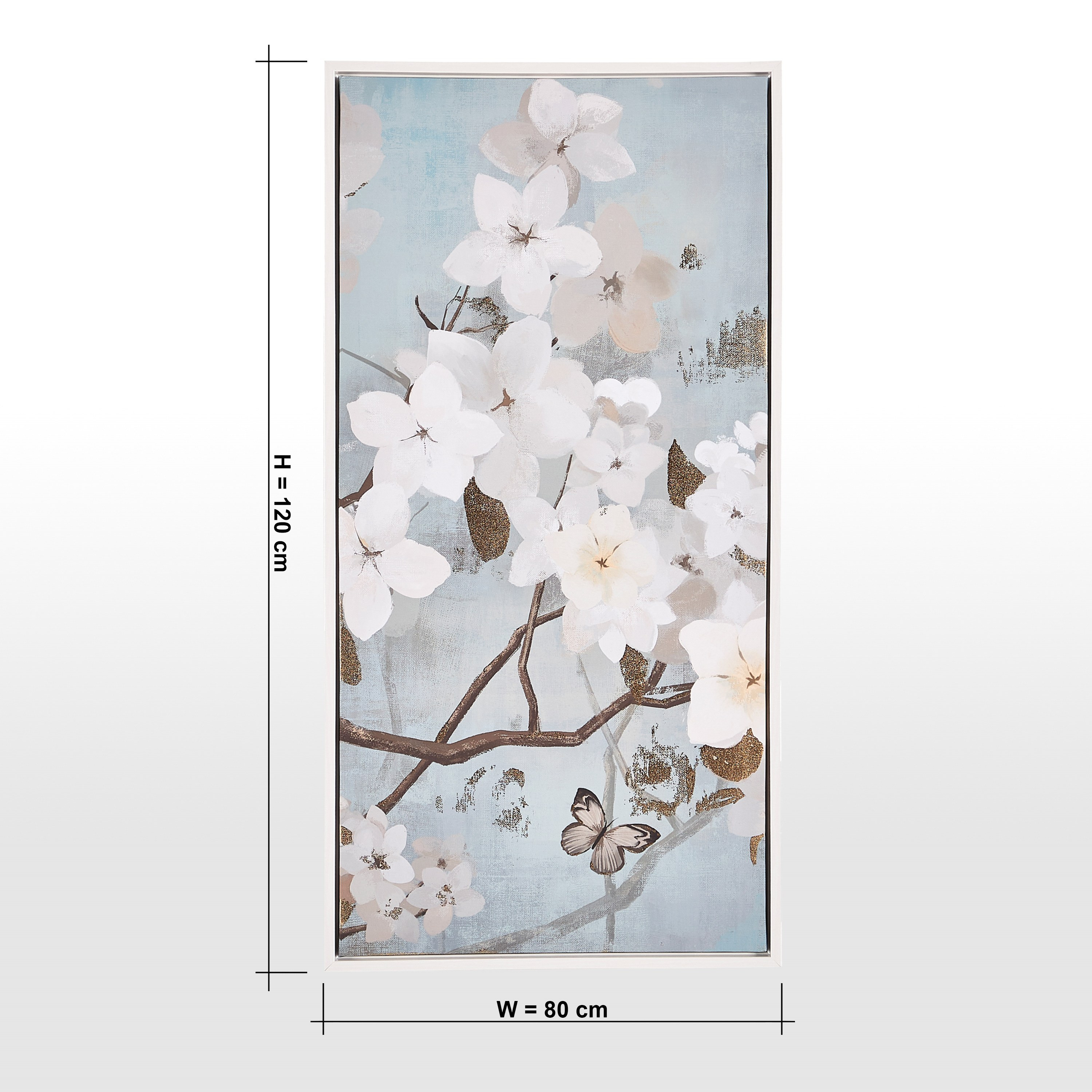 Floro 3-Panel Framed Canvas Wall Art Set - 80x40 cm-household-walldecorandmirrors-wallart-image-6