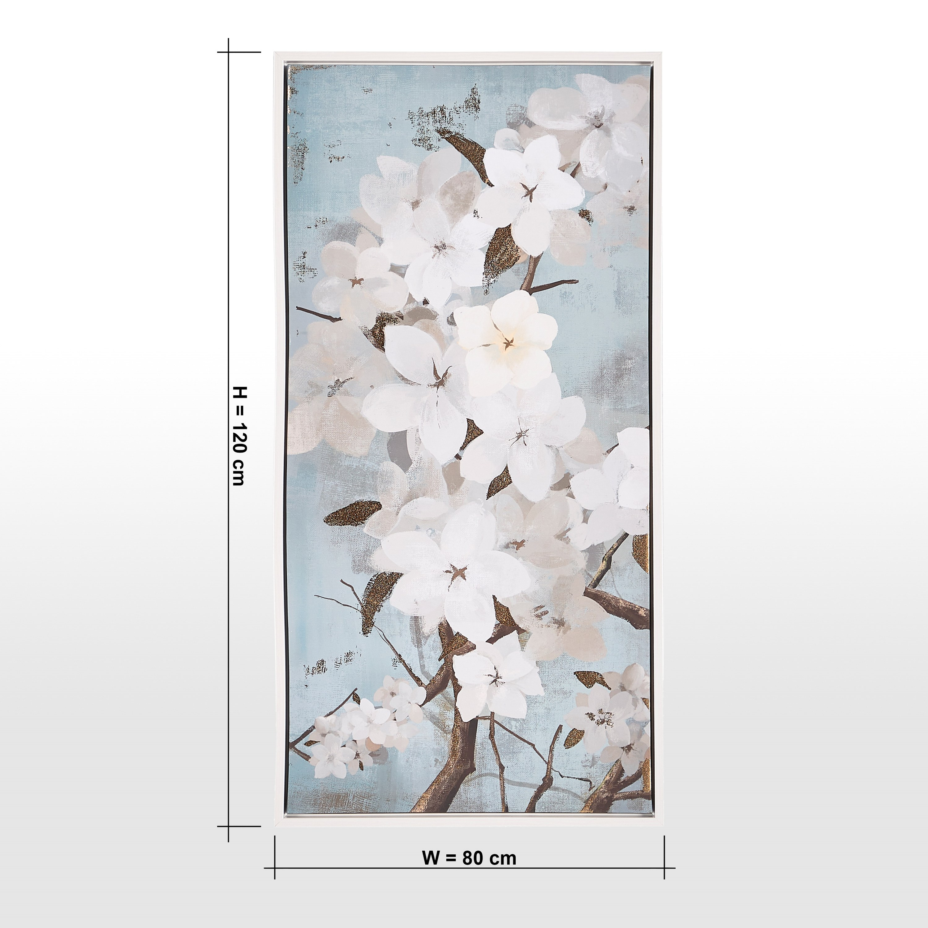 Floro 3-Panel Framed Canvas Wall Art Set - 80x40 cm-household-walldecorandmirrors-wallart-image-7