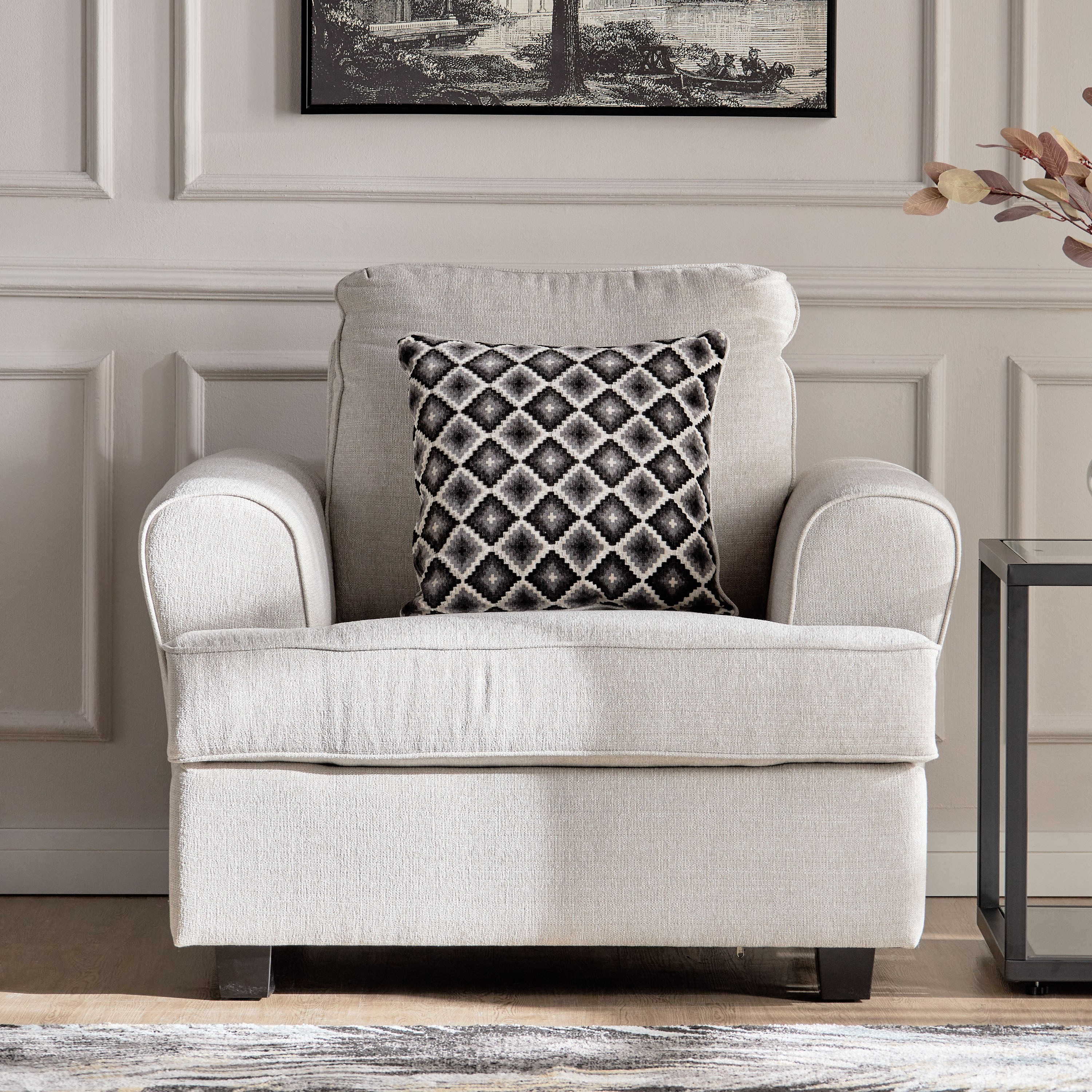 Pattern fabric online armchair