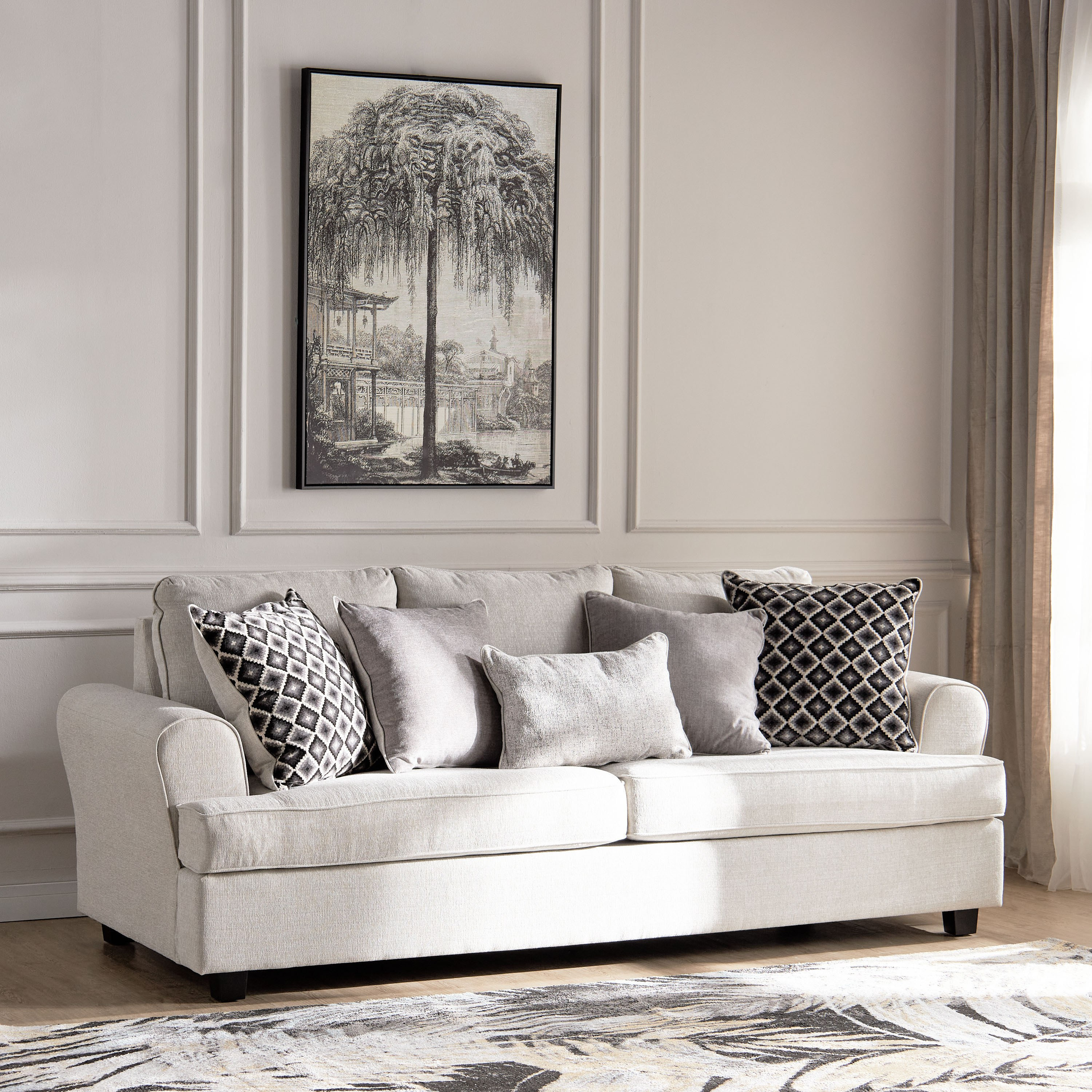 Lauren 3 Seater Fabric Sofa