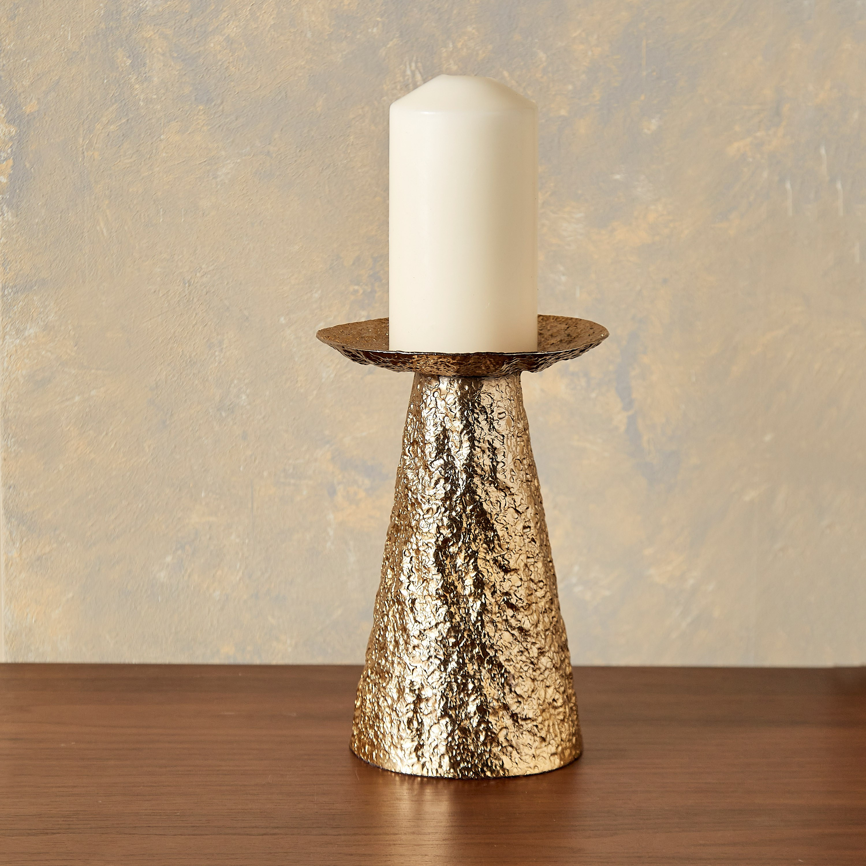 Modern Nomad Round Pillar Candleholder-household-decor-candleholdersandlanterns-image-1