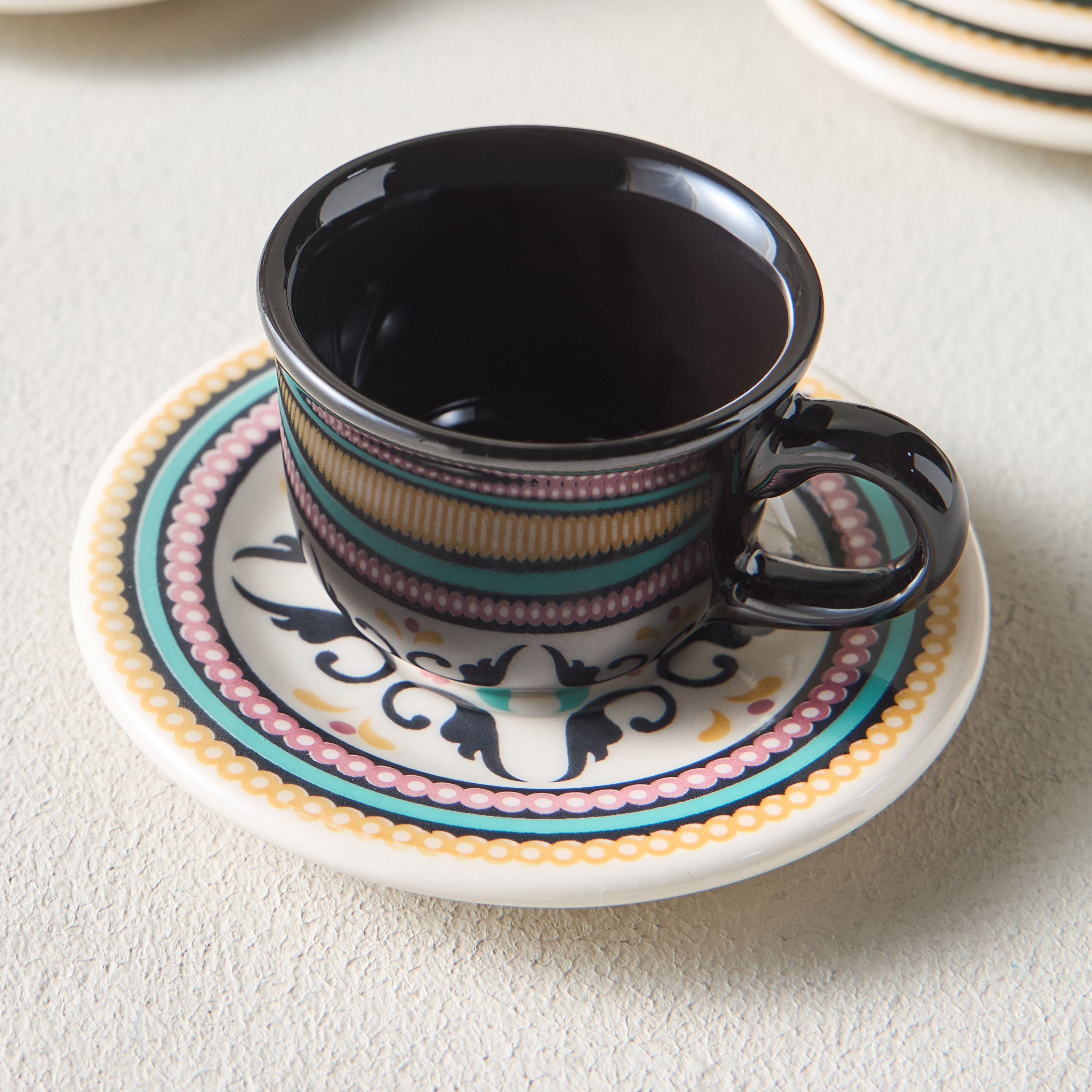 Floreal Luiza 12-Piece Ceramic Espresso Set - 65 ml, Serves 6-household-dining-teaandcoffee-teaandcoffeesets-image-2