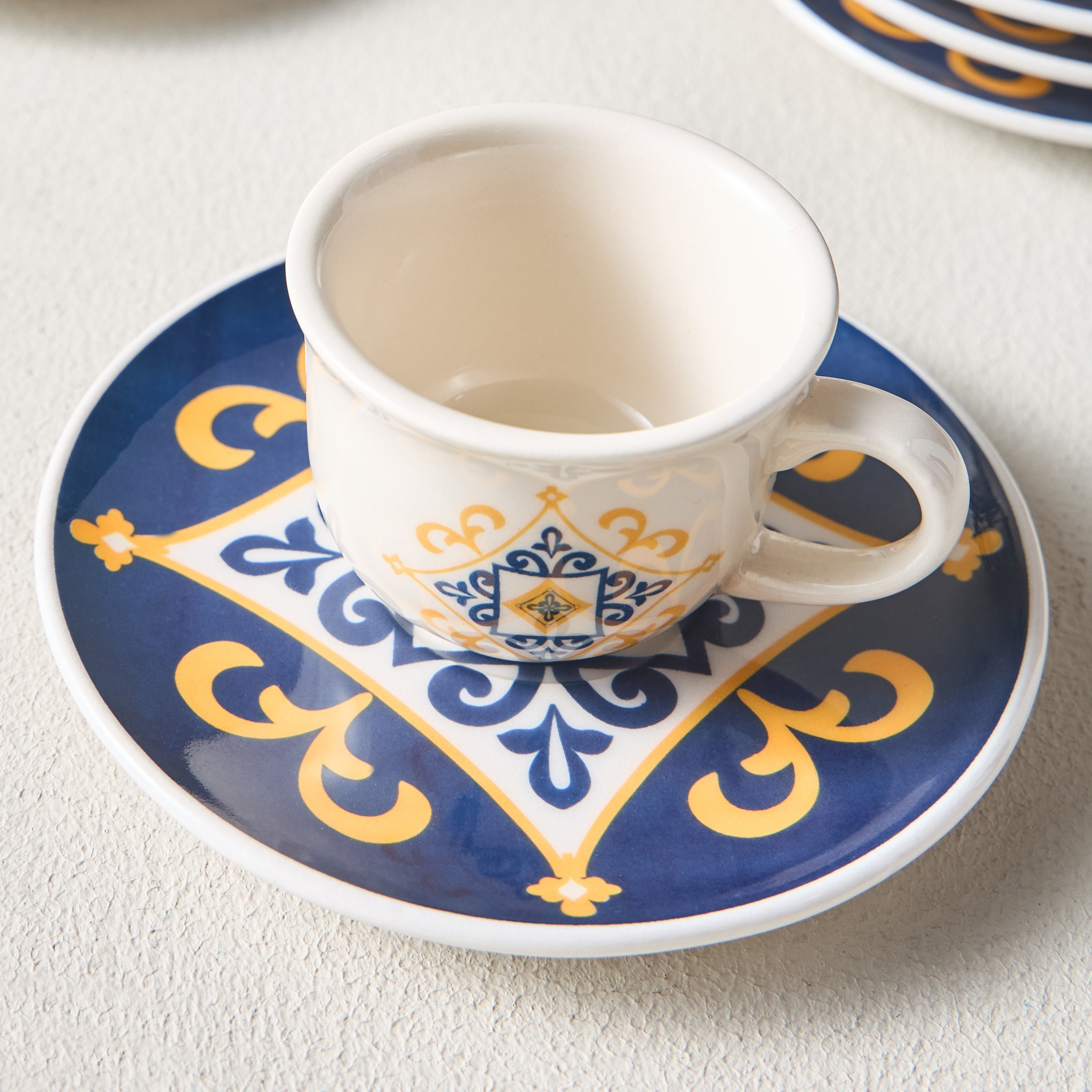 Floreal Sao Luis 12-Piece Ceramic Espresso Set - 65 ml, Serves 6-household-dining-teaandcoffee-teaandcoffeesets-image-2