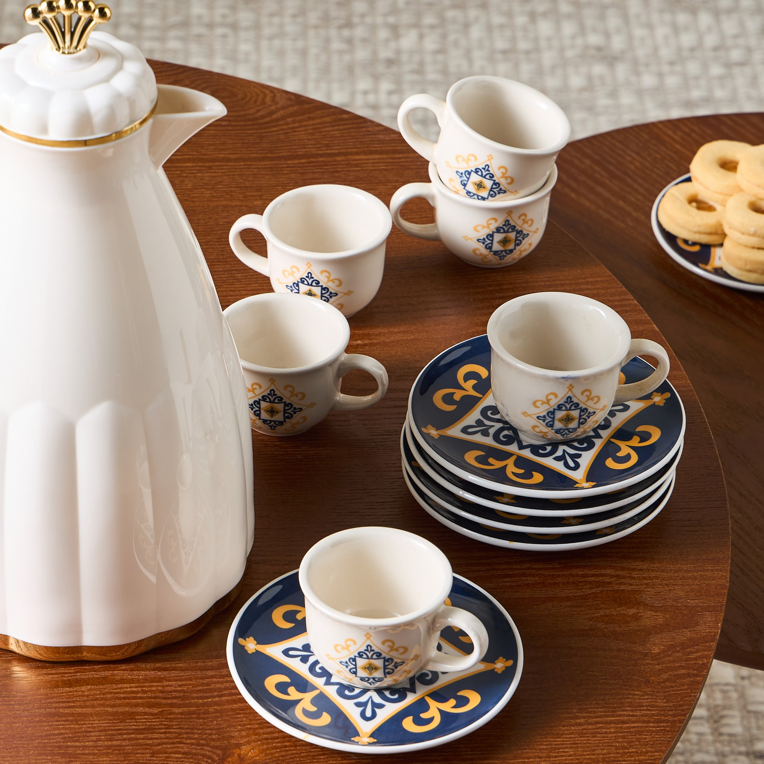 Floreal Sao Luis 12-Piece Ceramic Espresso Set - 65 ml, Serves 6-household-dining-teaandcoffee-teaandcoffeesets-image-4