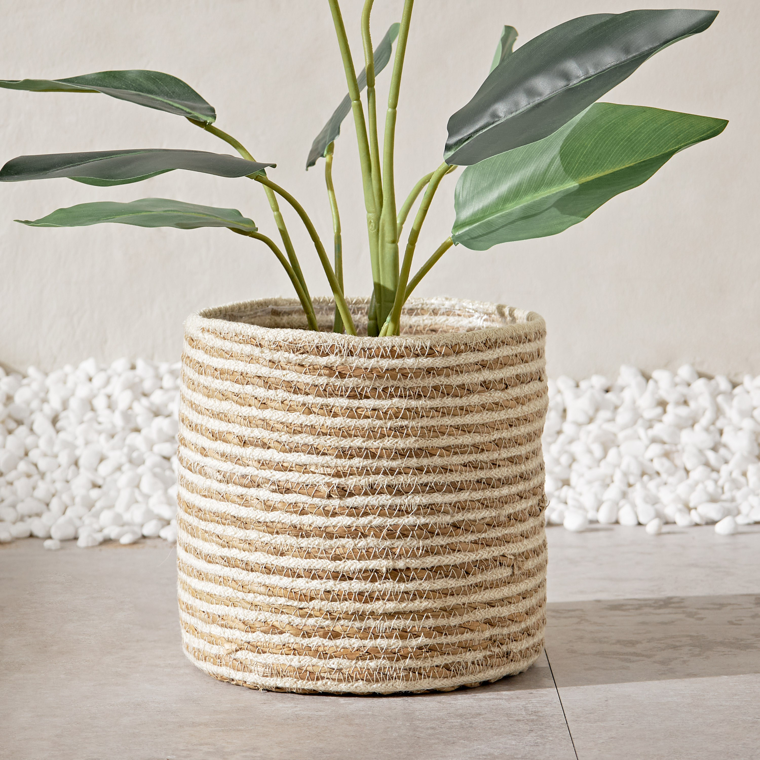 Tuscan Natural Grass and Planter Planter - 21 cm-household-gardenandoutdoor-potsandplanters-planters-image-1