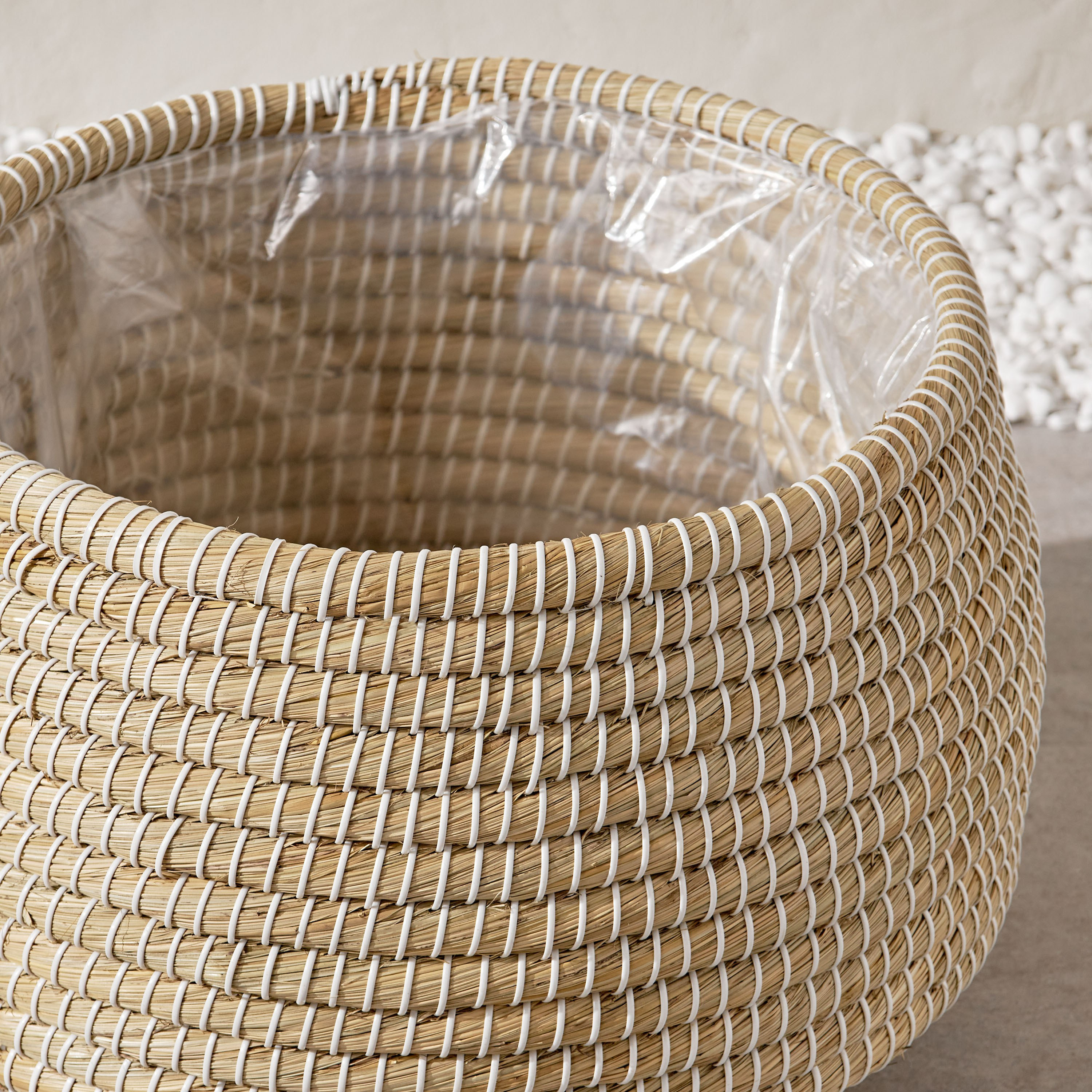 Trogir Natural Grass and Paper Planter - 36 cm-household-gardenandoutdoor-potsandplanters-planters-image-2